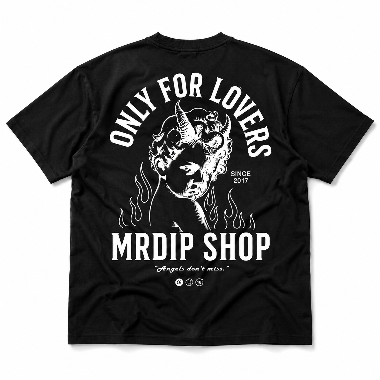 MRDIP - TEE ONLY FOR LOVERS - NERO/BIANCO