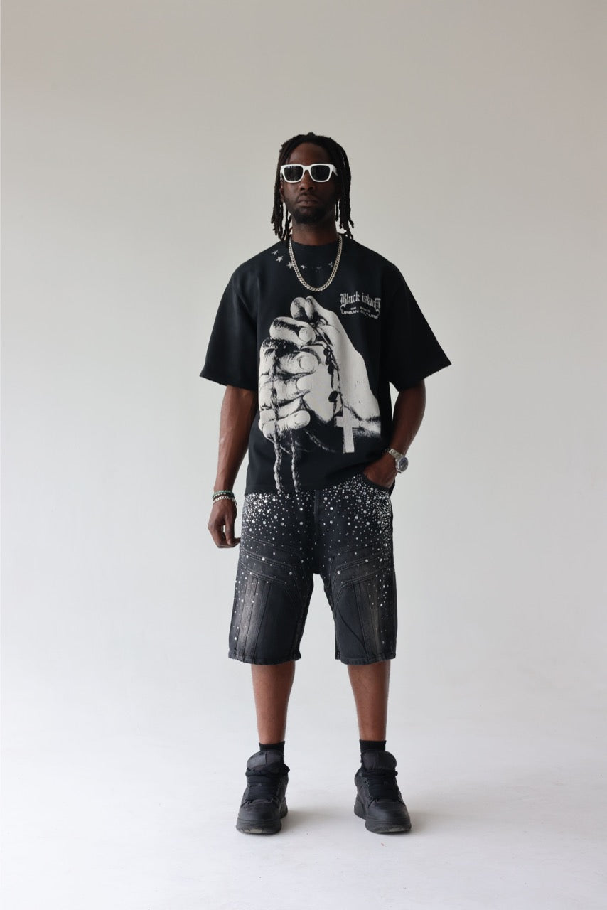 BLACK ISLAND - Tee Washed Graphic Over - NERO