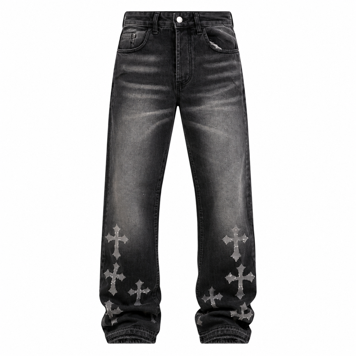 NO BRAND - JEANS 5008 - NERO