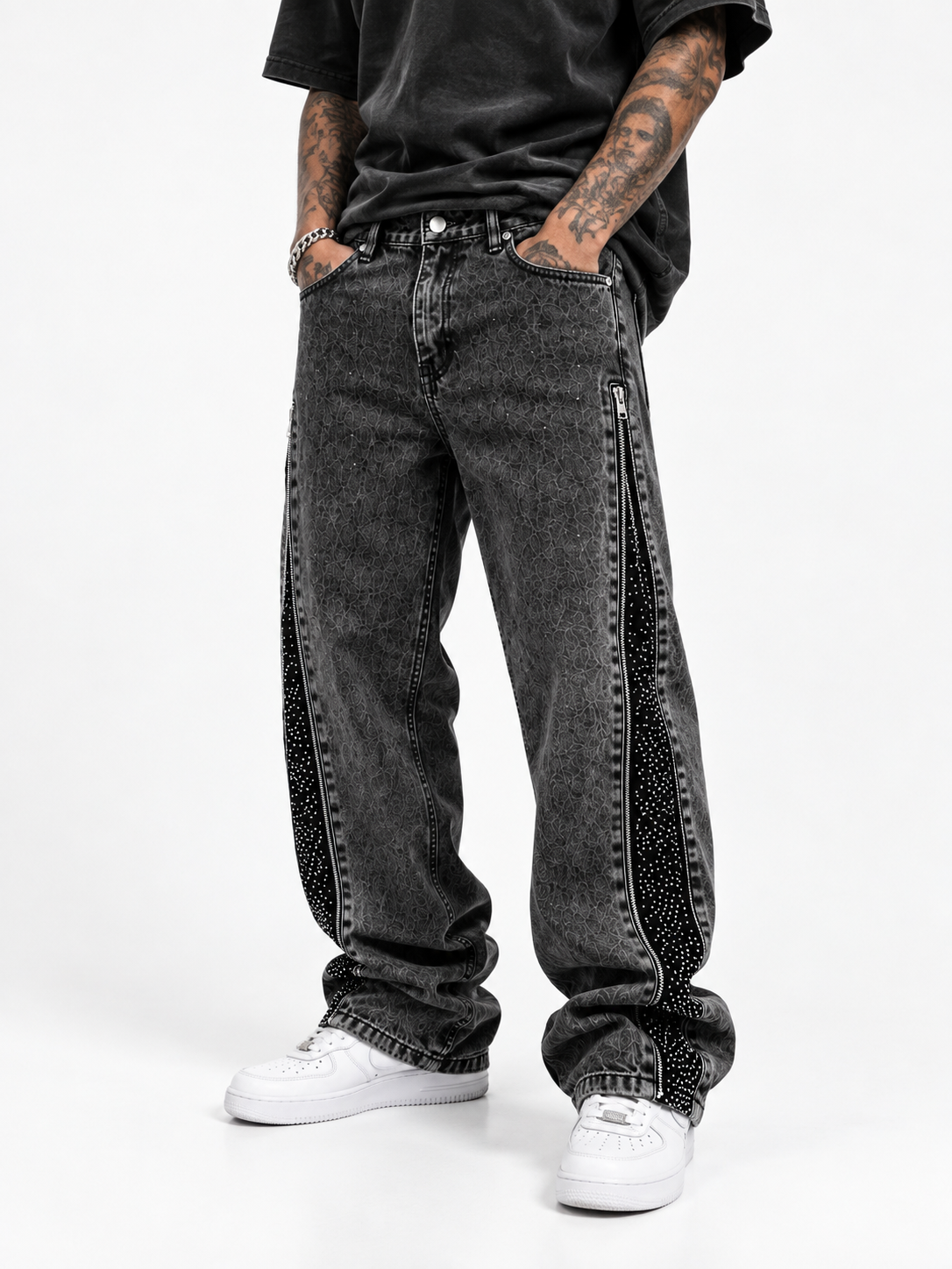 NO BRAND - JEANS 027 - NERO