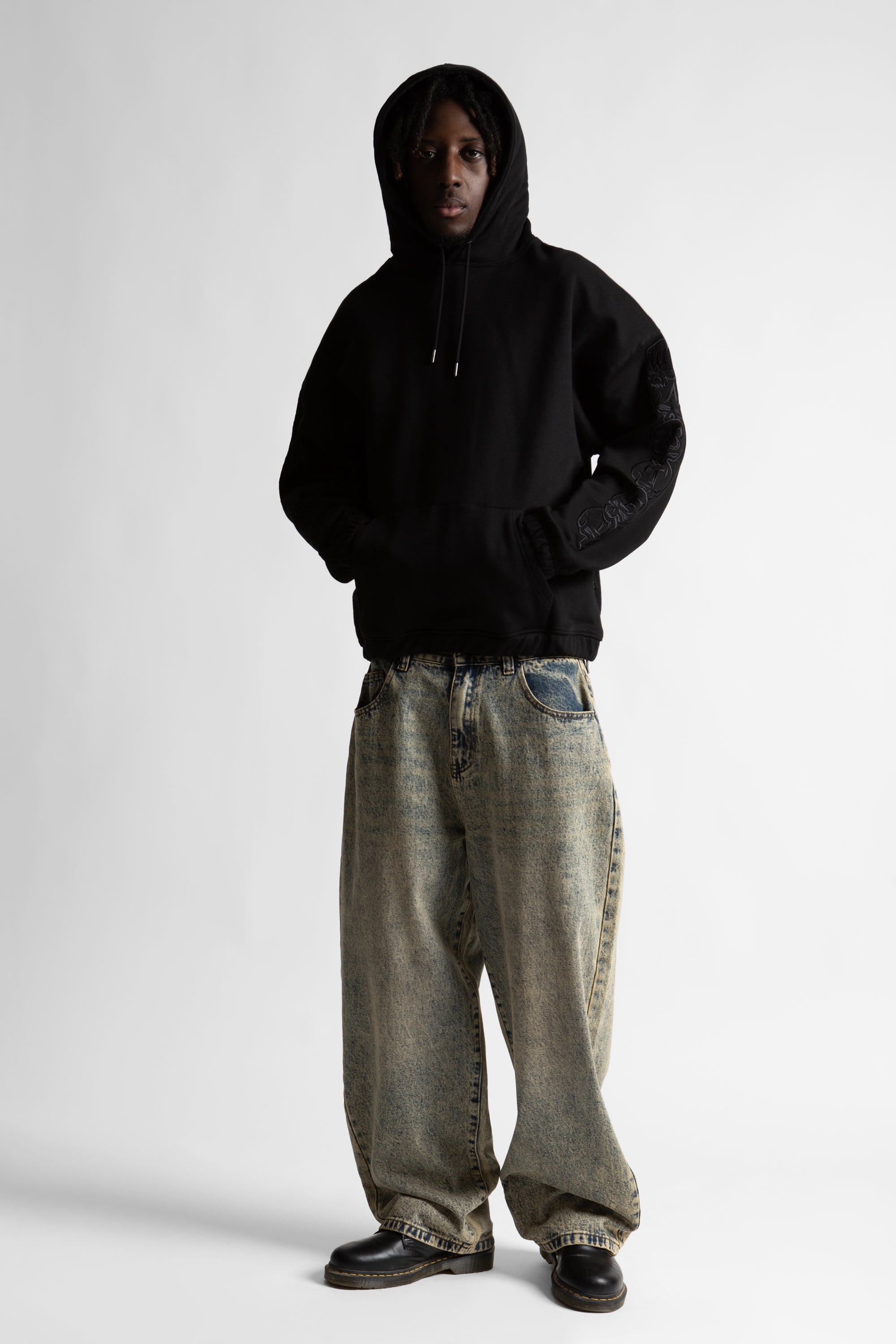 WASTED PARIS - HOODIE BURY BOXY - NERO