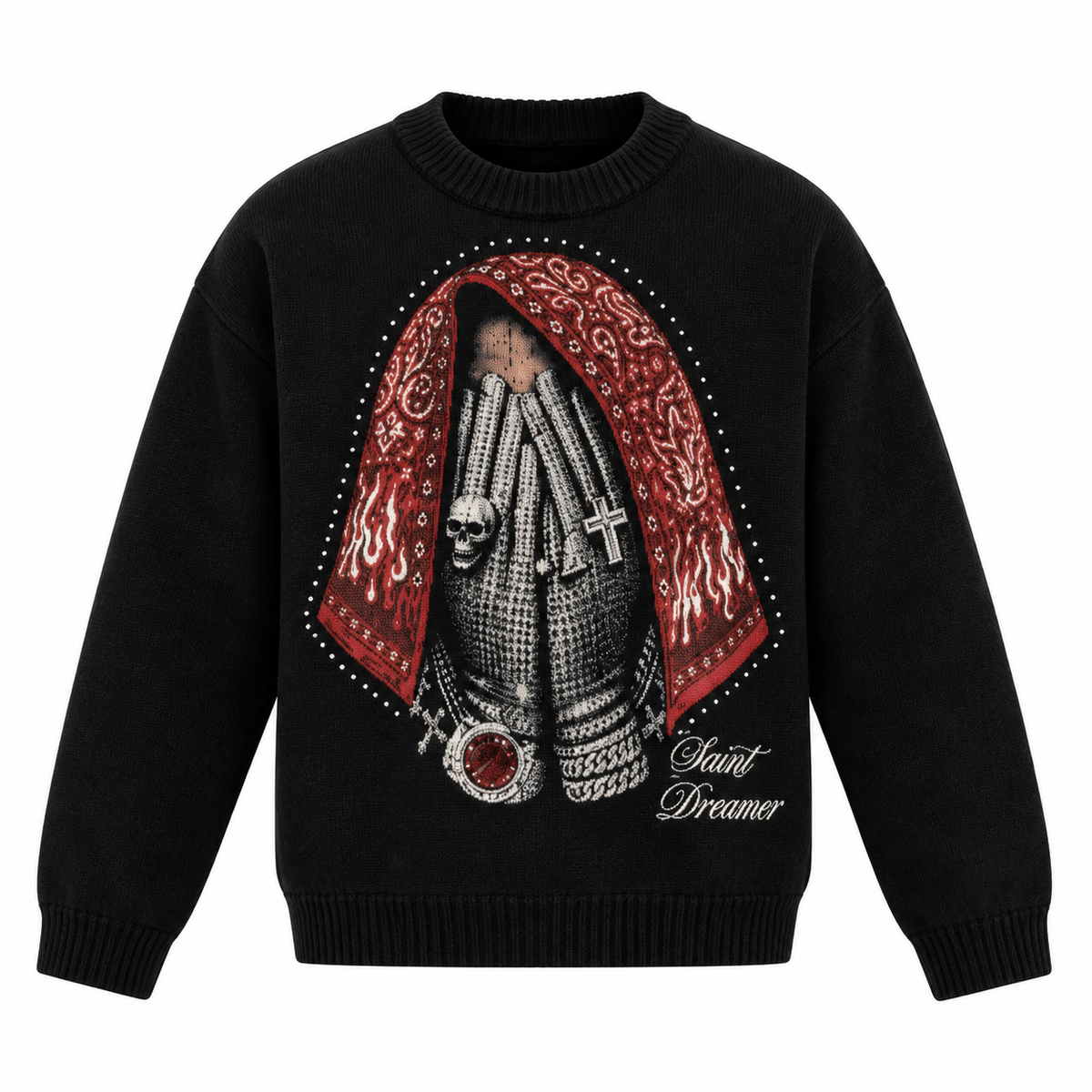 NO BRAND - MAGLIONE 26207 - NERO/BIANCO