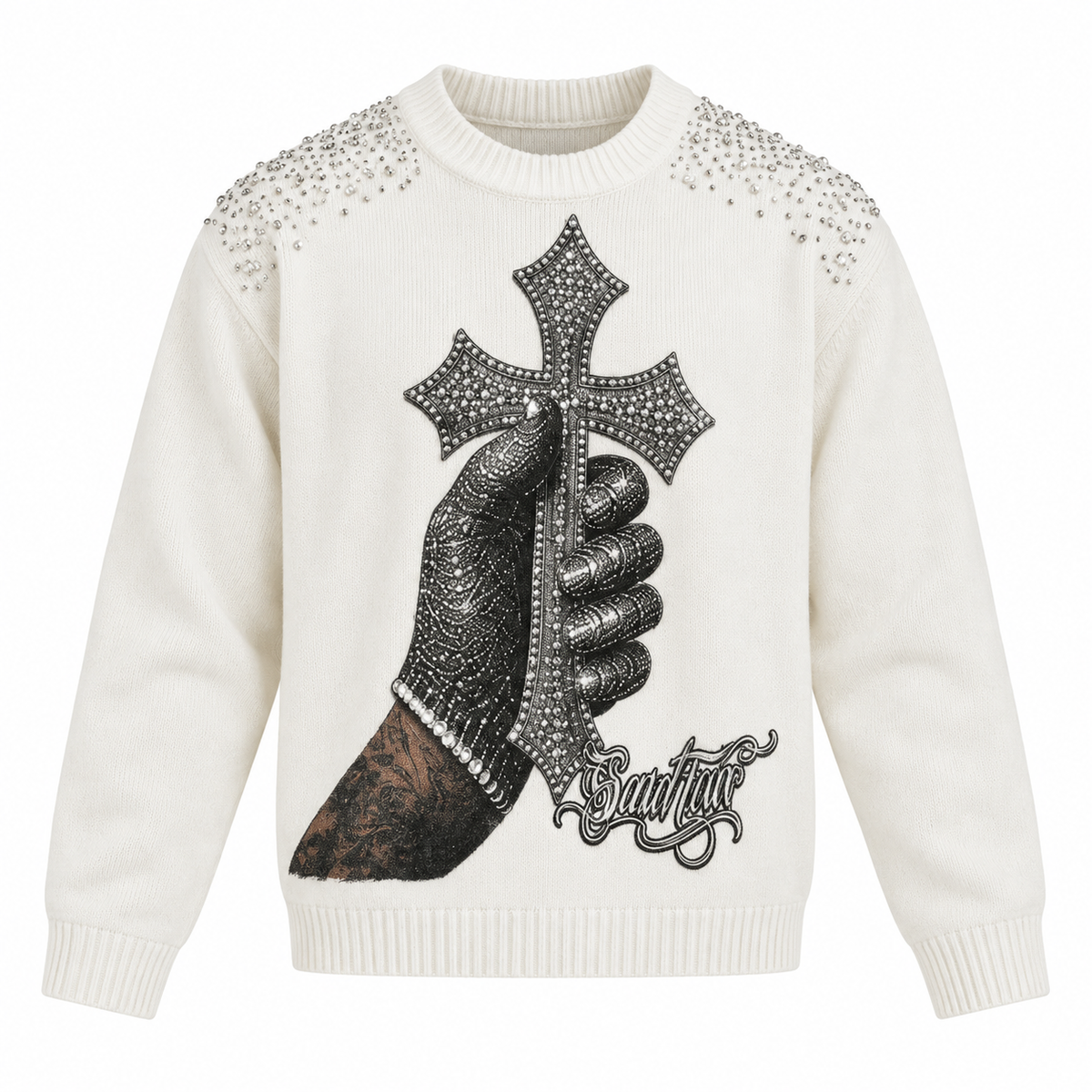 NO BRAND - MAGLIONE 26212 - BIANCO
