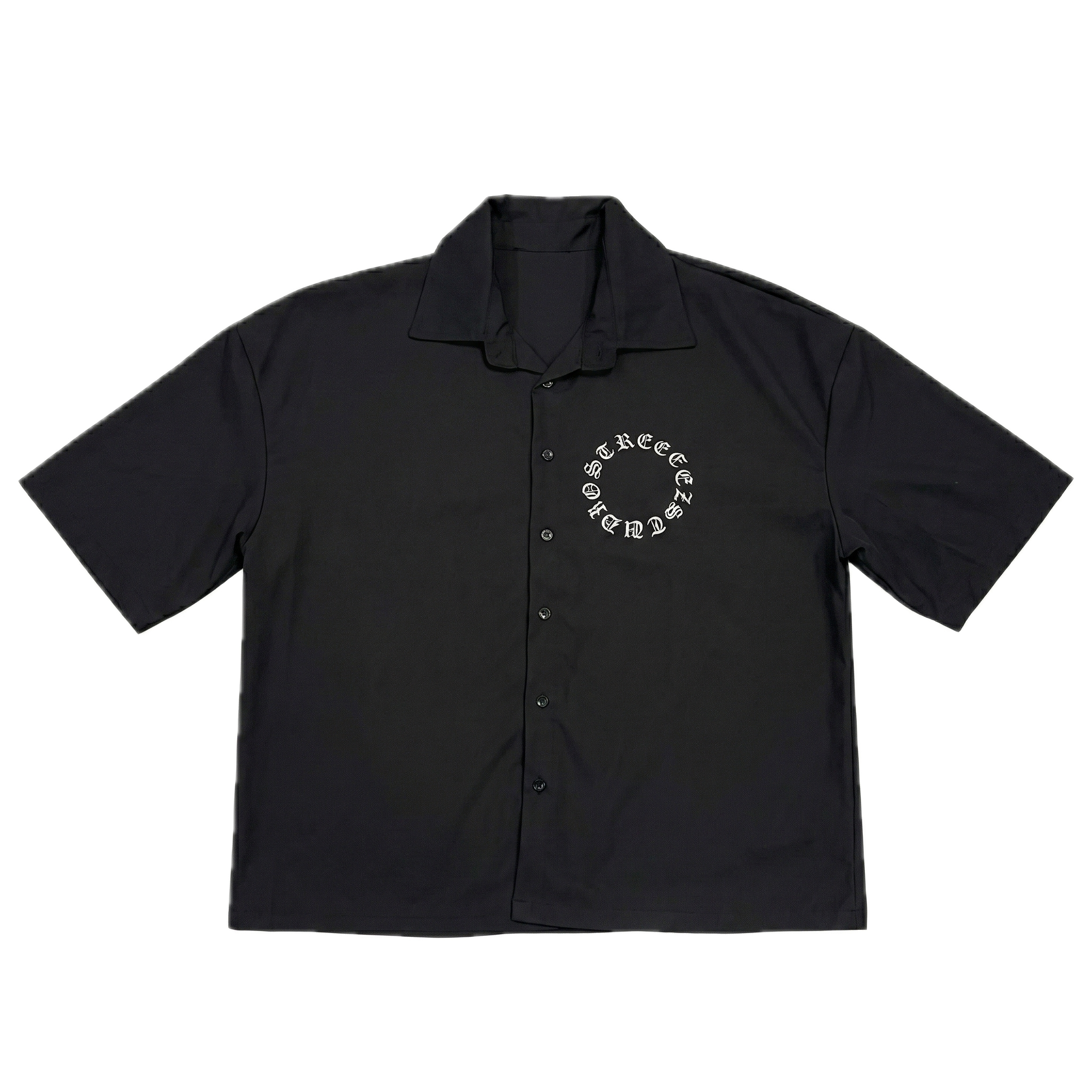 NO BRAND - CAMICIA CIRCLE SCRIPT - NERO