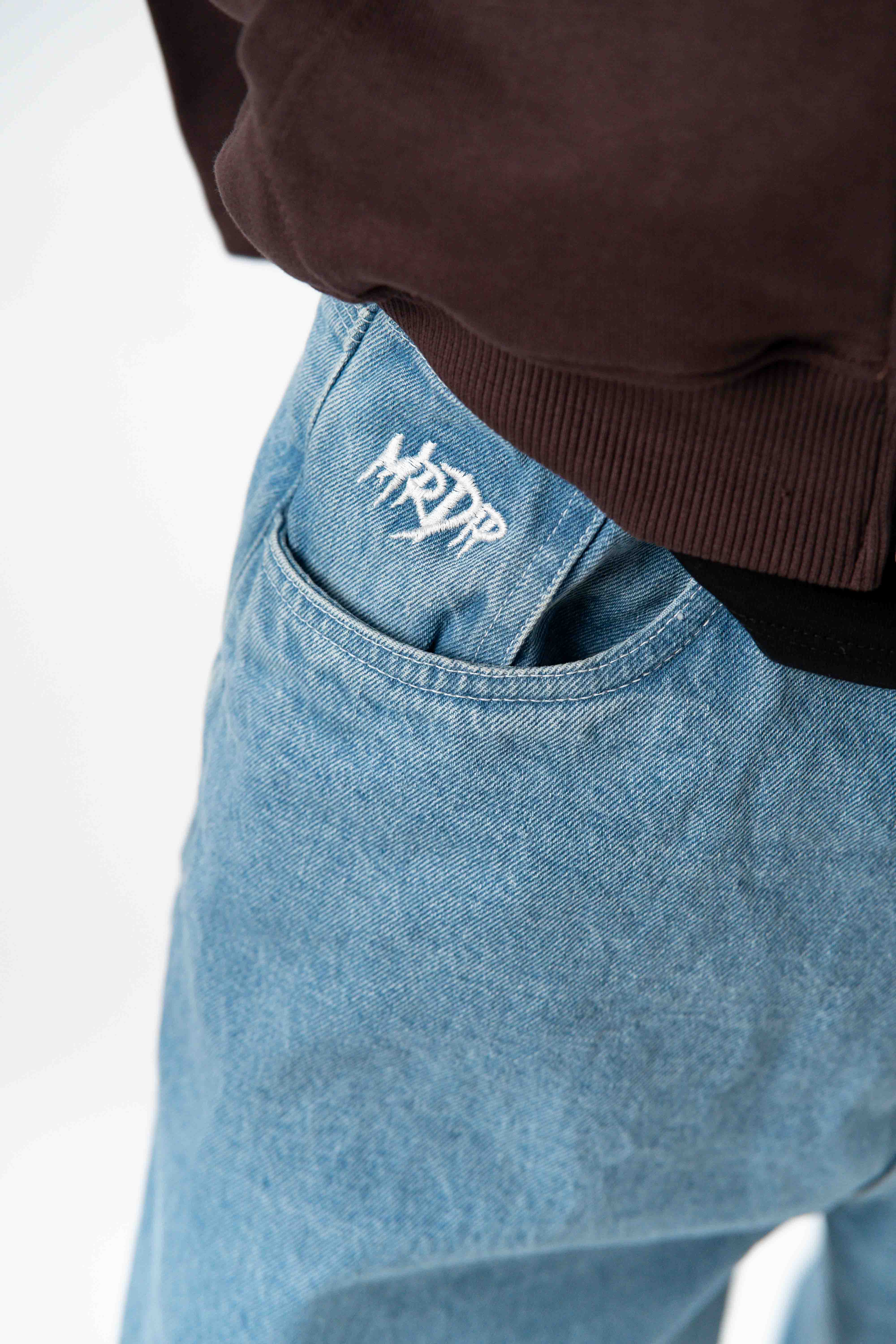 JEANS LOGO - AZZURRO