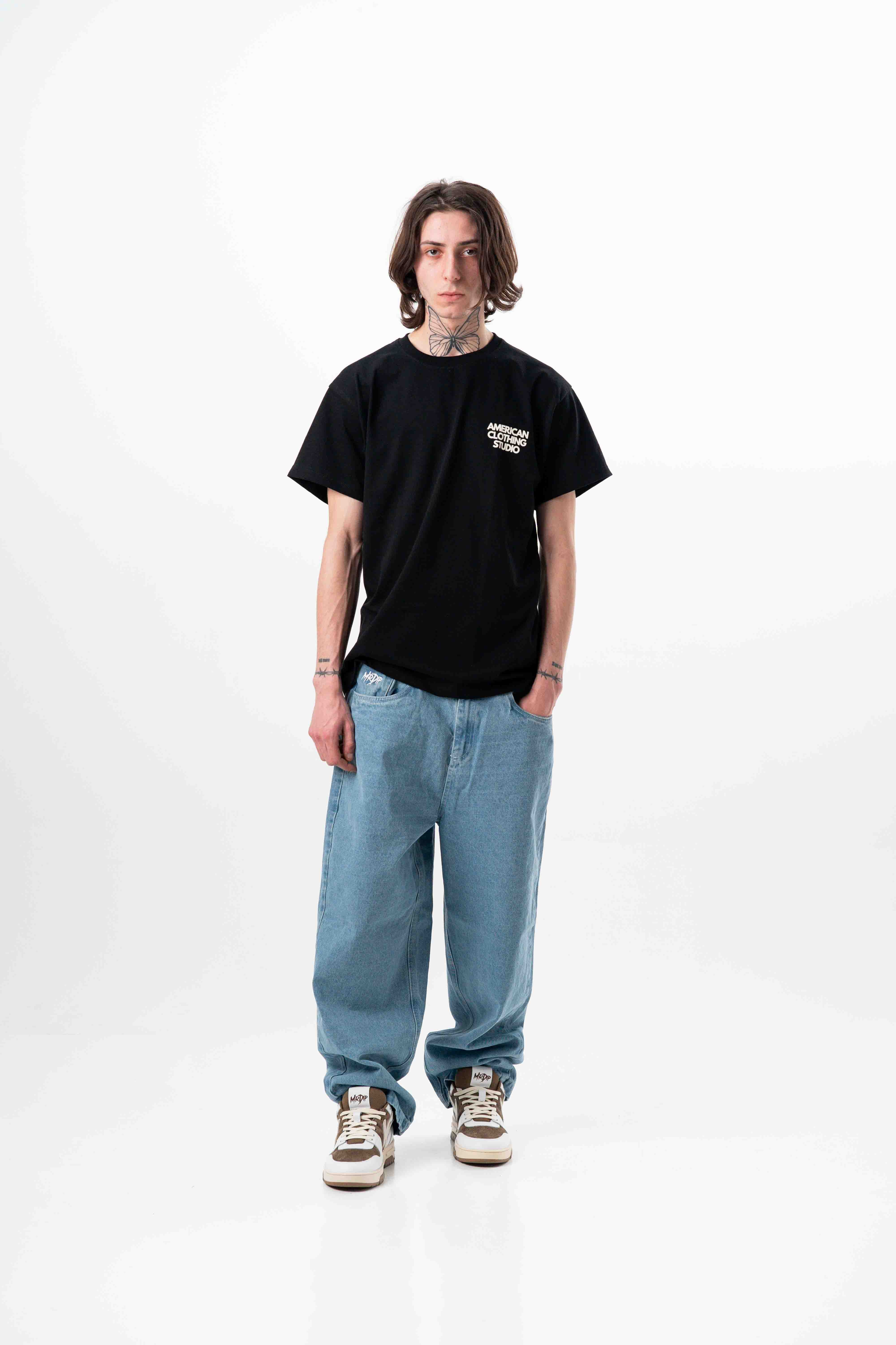 AMERICAN CLOTHING STUDIO - T-SHIRT VENICE BEACH - NERO