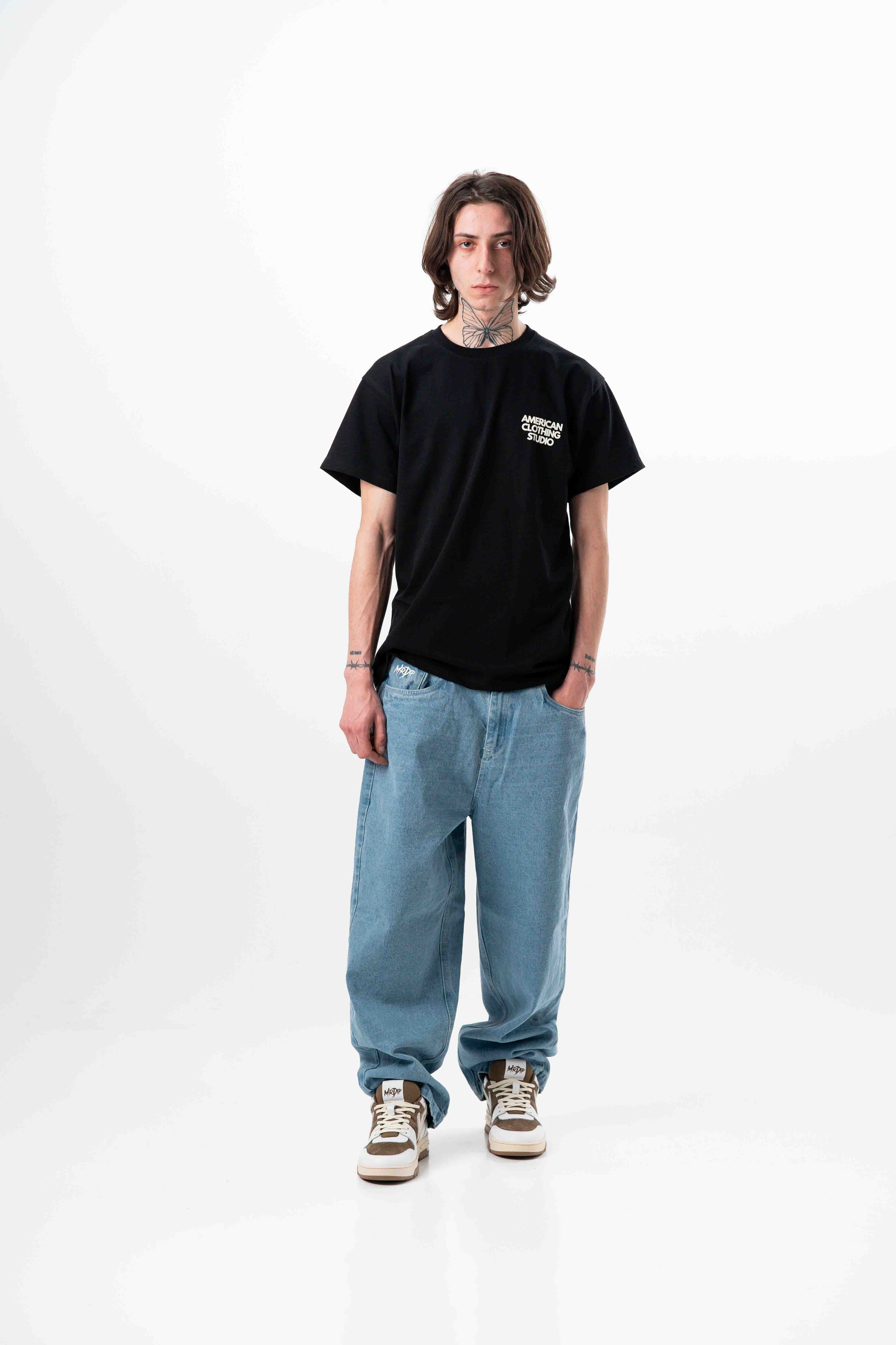 JEANS LOGO - AZZURRO