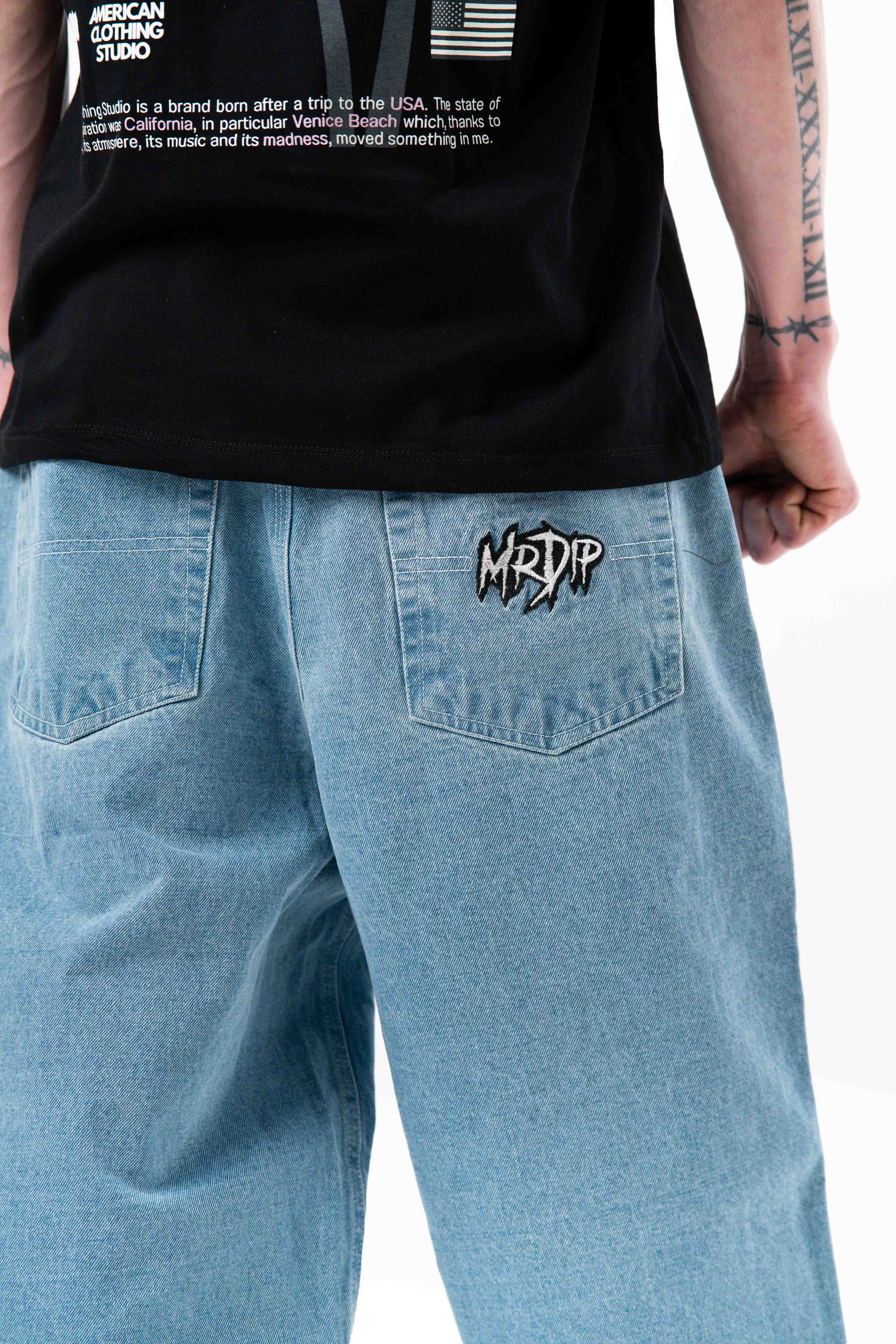 JEANS LOGO - AZZURRO