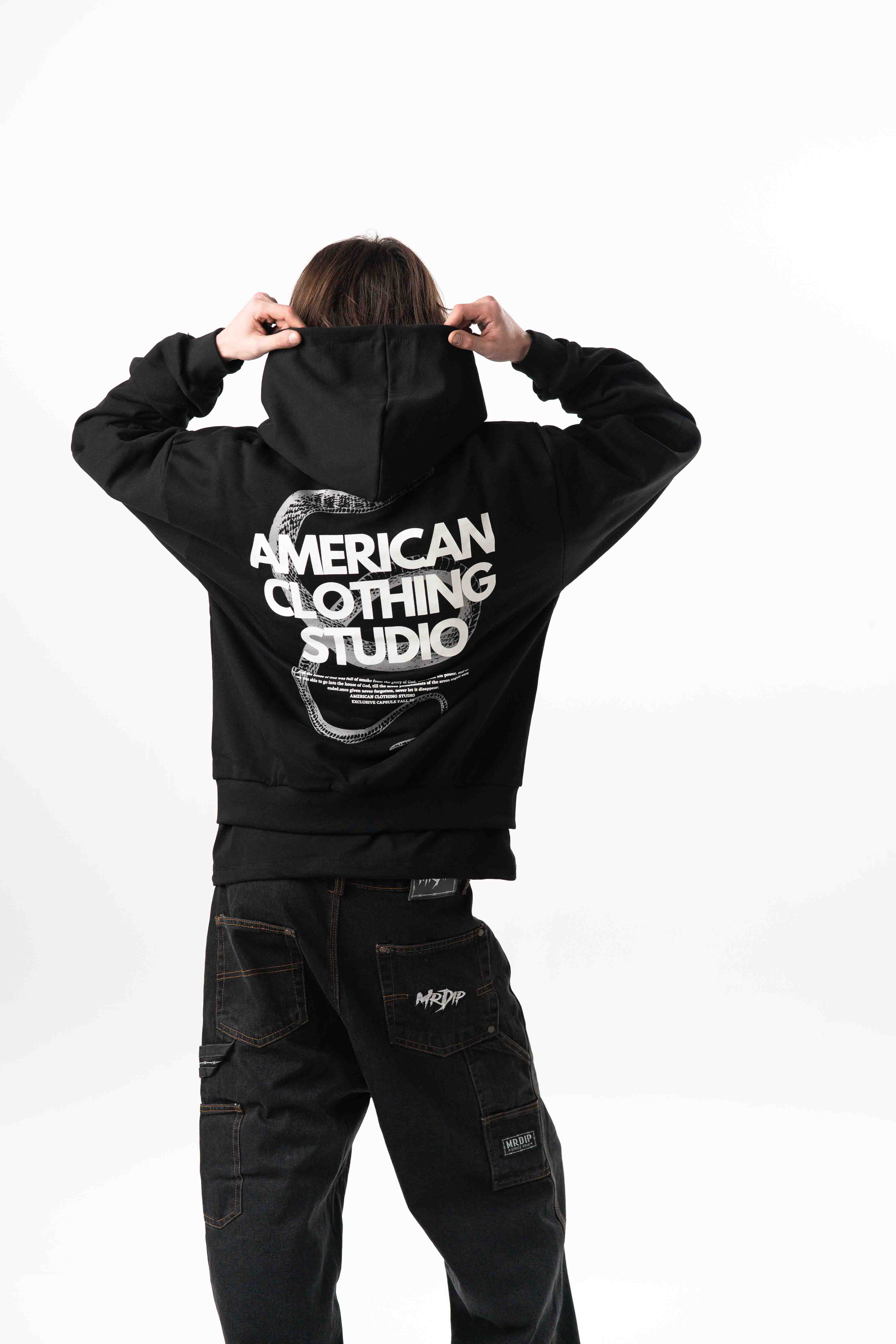 AMERICAN CLOTHING STUDIO - FELPA APOCALYPS - NERO