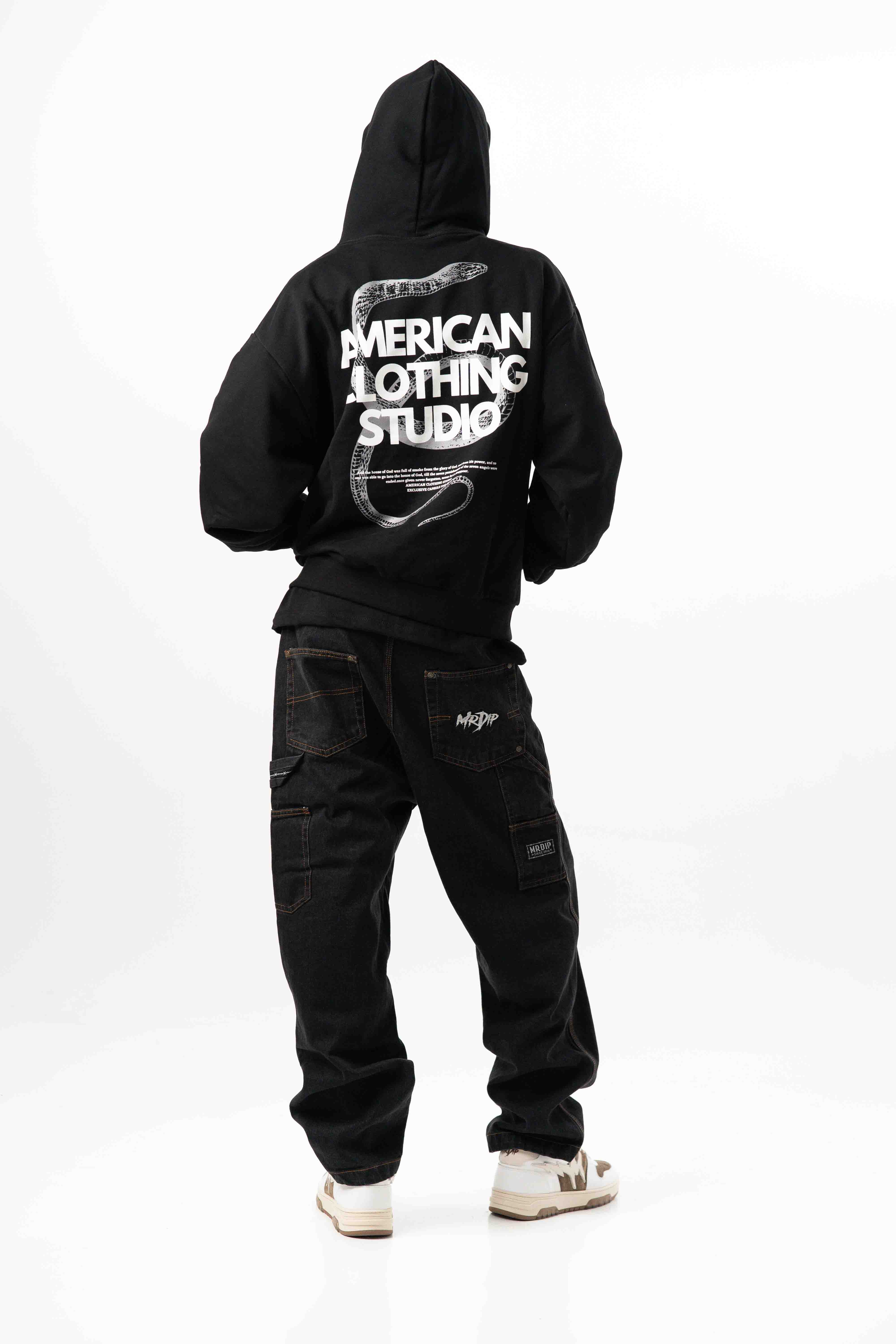 AMERICAN CLOTHING STUDIO - FELPA APOCALYPS - NERO