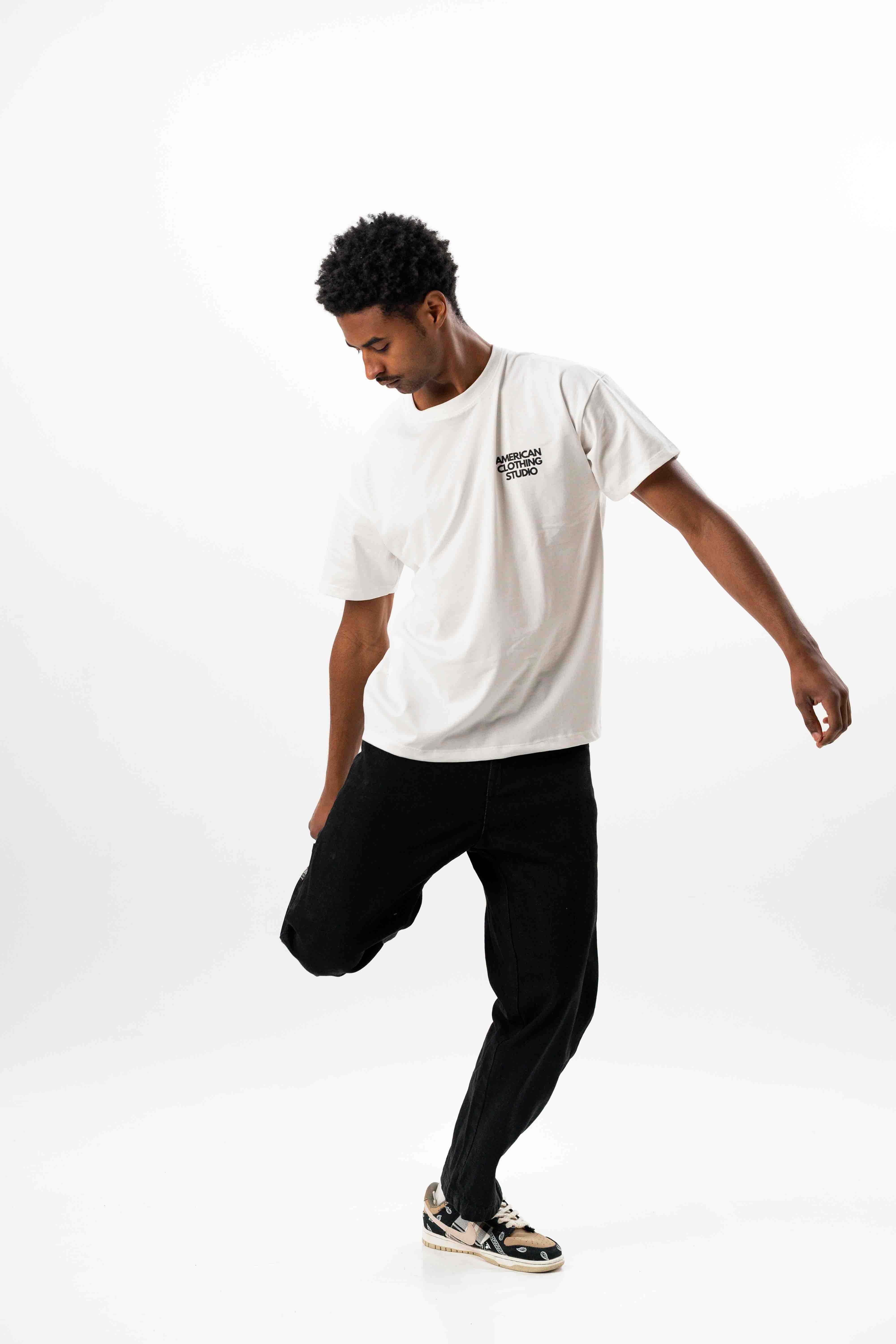 AMERICAN CLOTHING STUDIO - T-SHIRT VENICE BEACH - PANNA