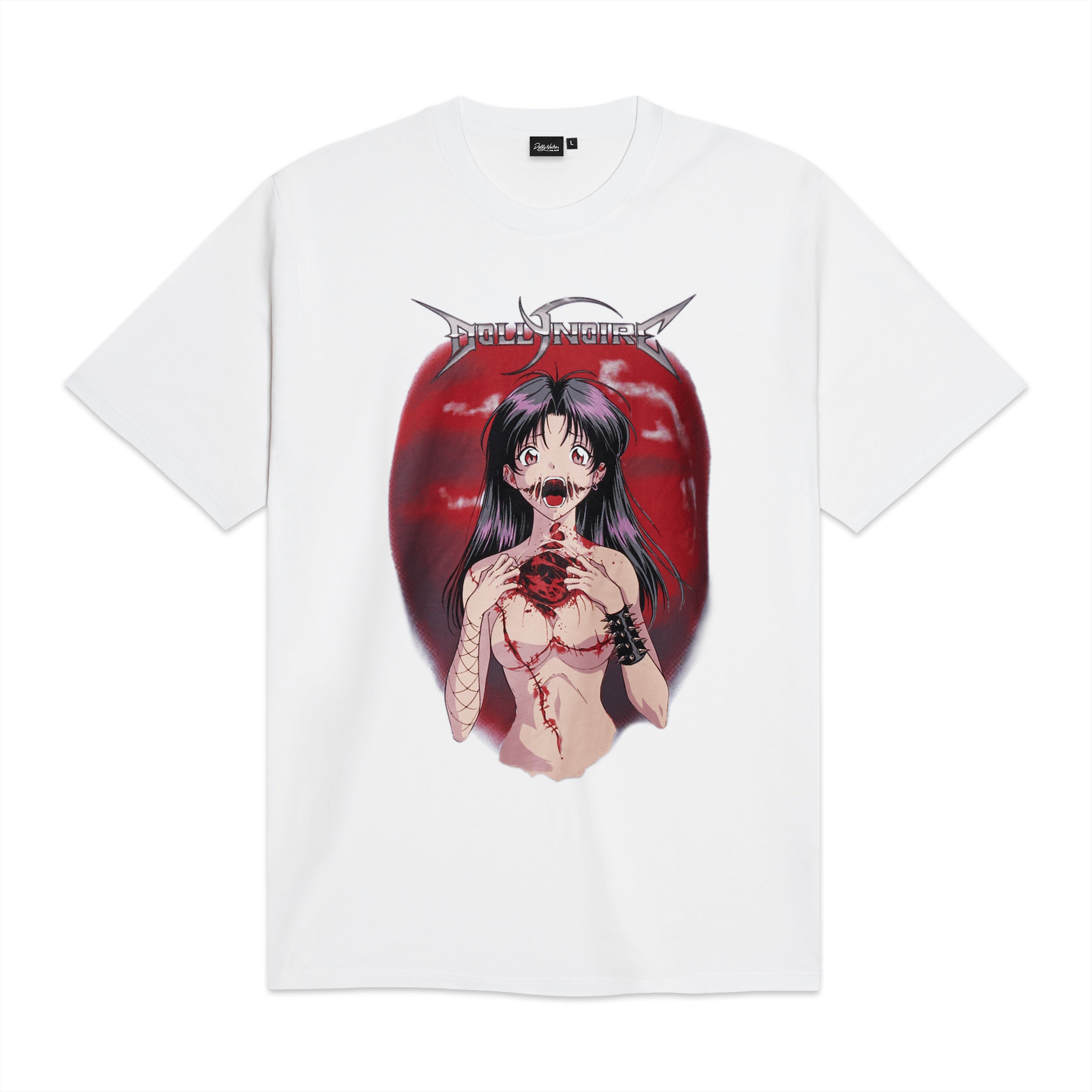 DOLLY NOIRE - T-SHIRT KUCHISAKE-ONNA JAP TOUR - BIANCO