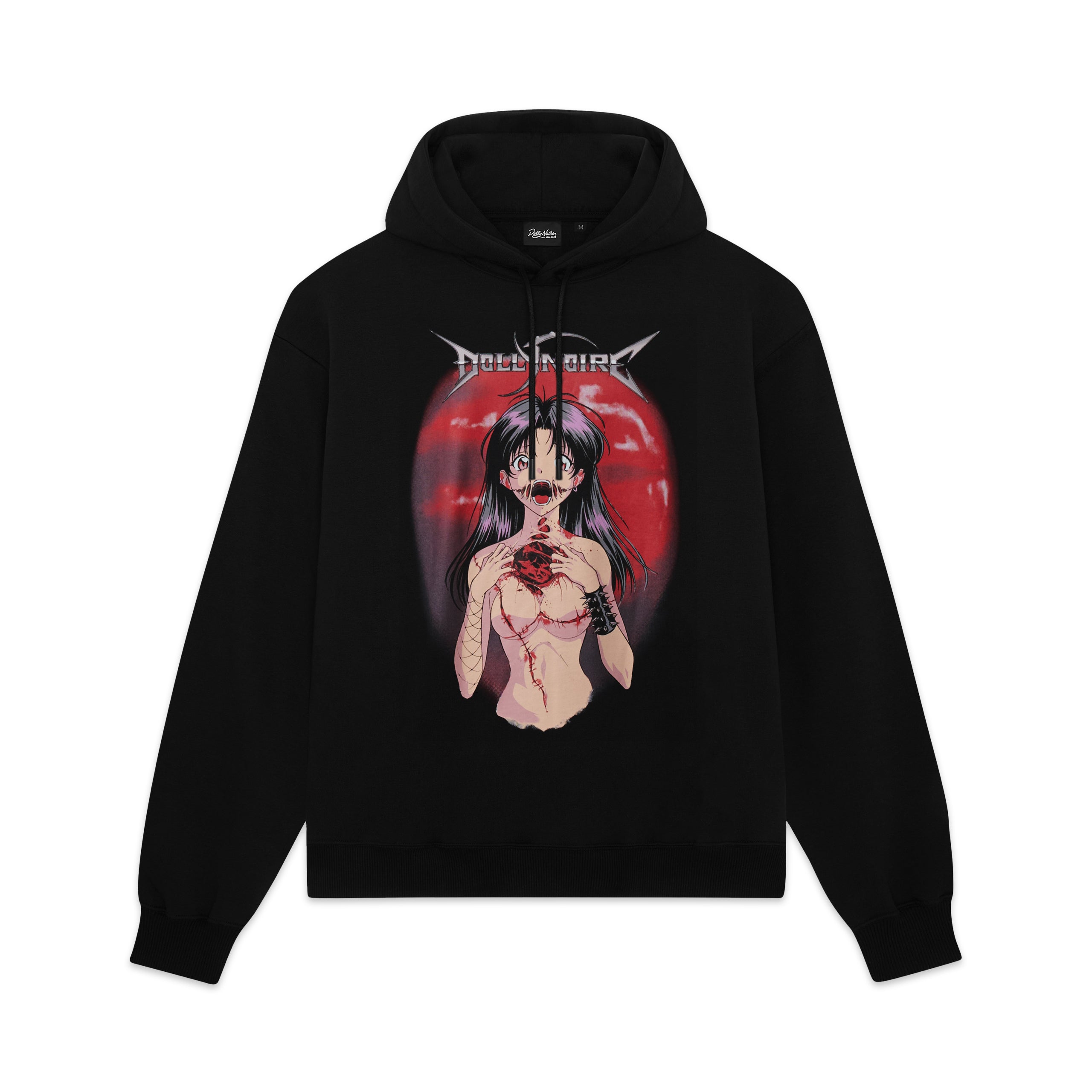 DOLLY NOIRE - HOODIE KUCHISAKE-ONNA JAP TOUR - NERO