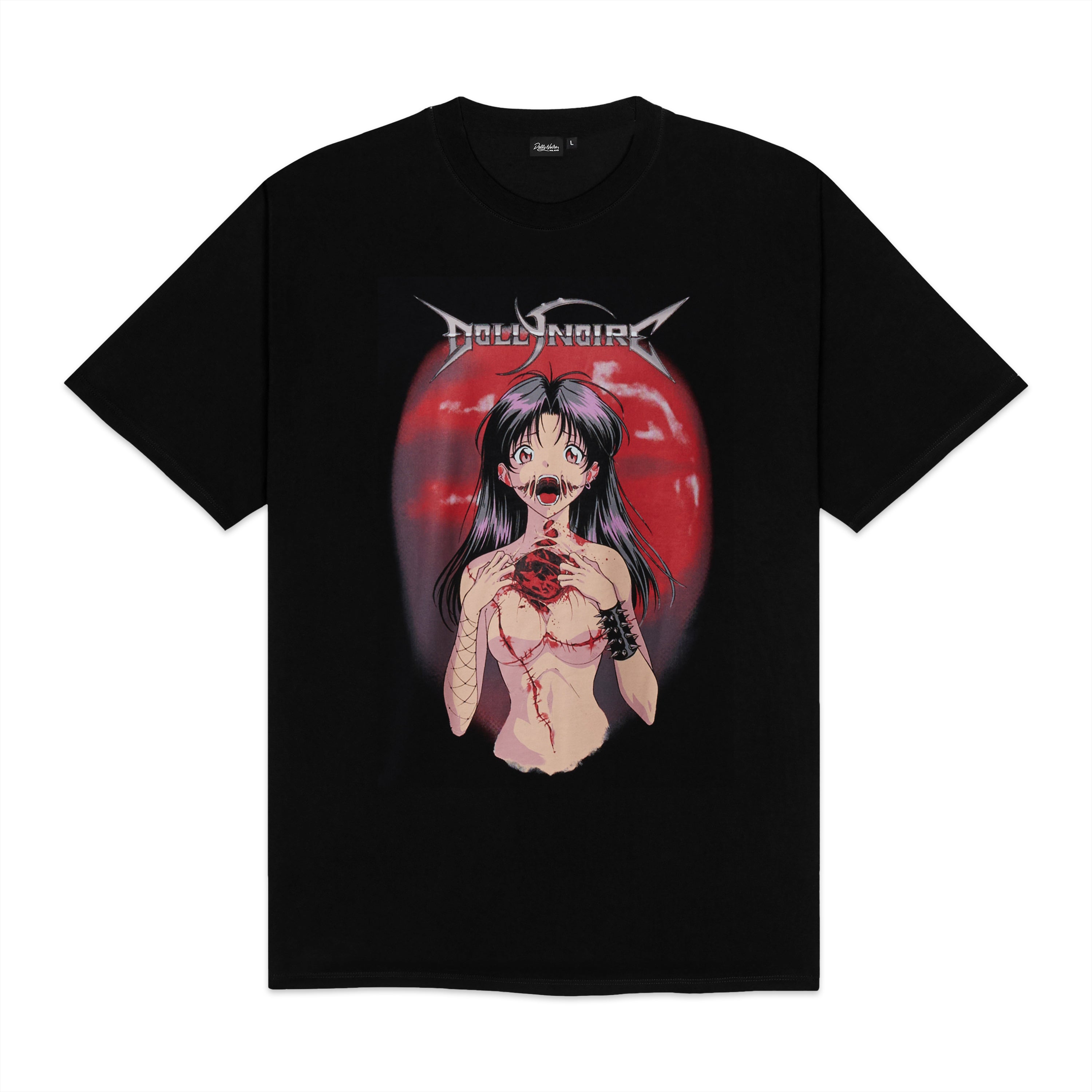 DOLLY NOIRE - T-SHIRT KUCHISAKE-ONNA JAP TOUR - NERO