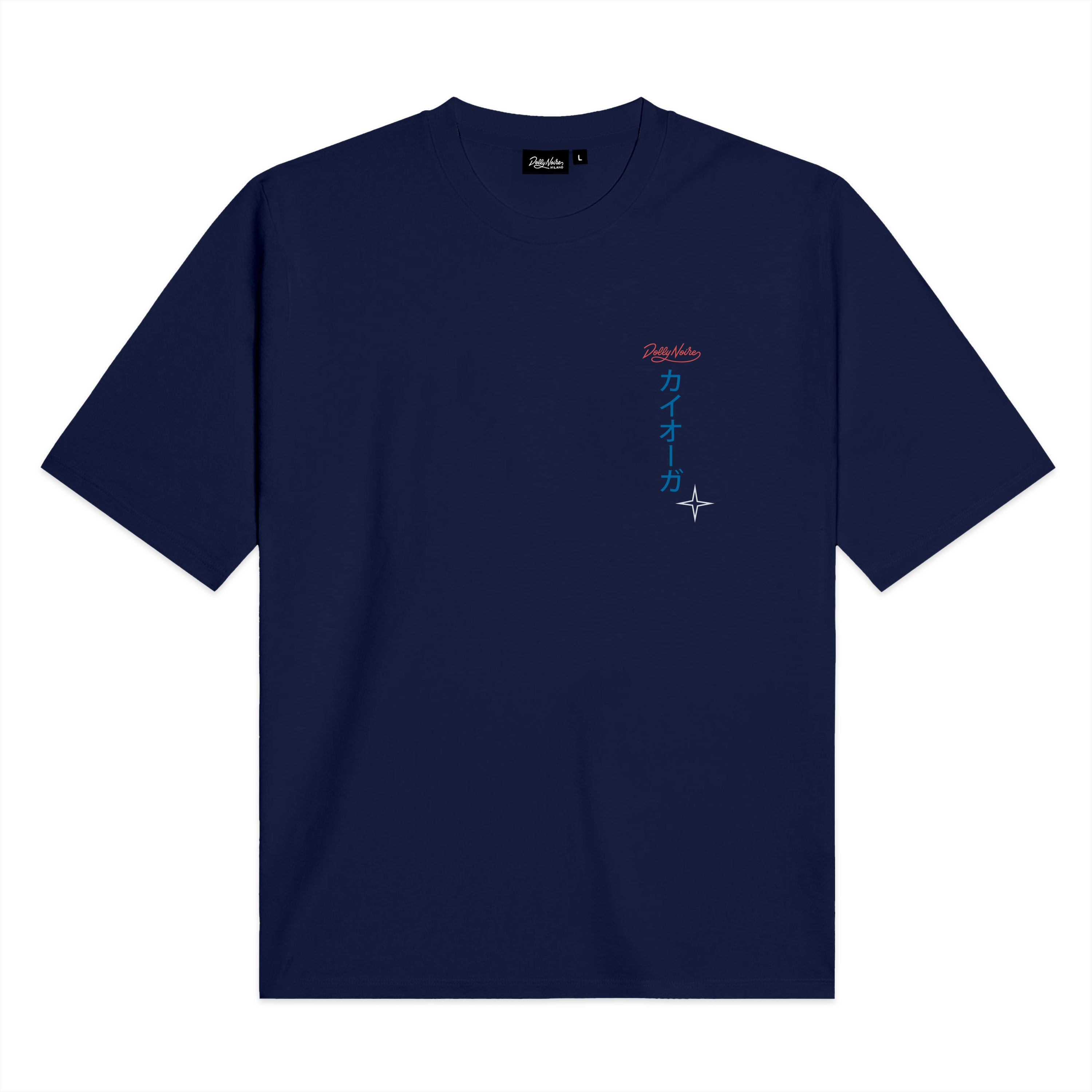 DOLLY NOIRE - T-SHIRT KYOGRE OVER KIMONO - BLU