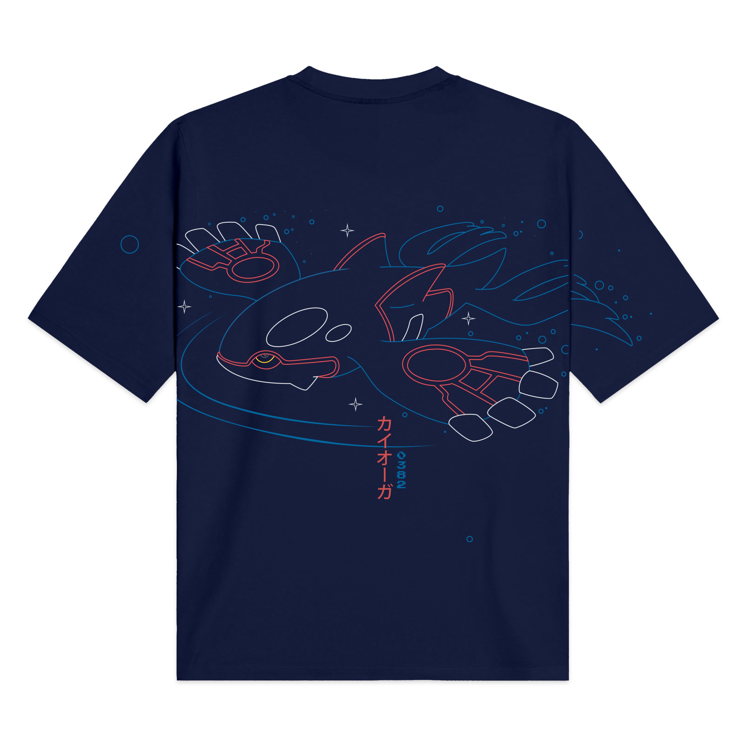 DOLLY NOIRE - T-SHIRT KYOGRE OVER KIMONO - BLU
