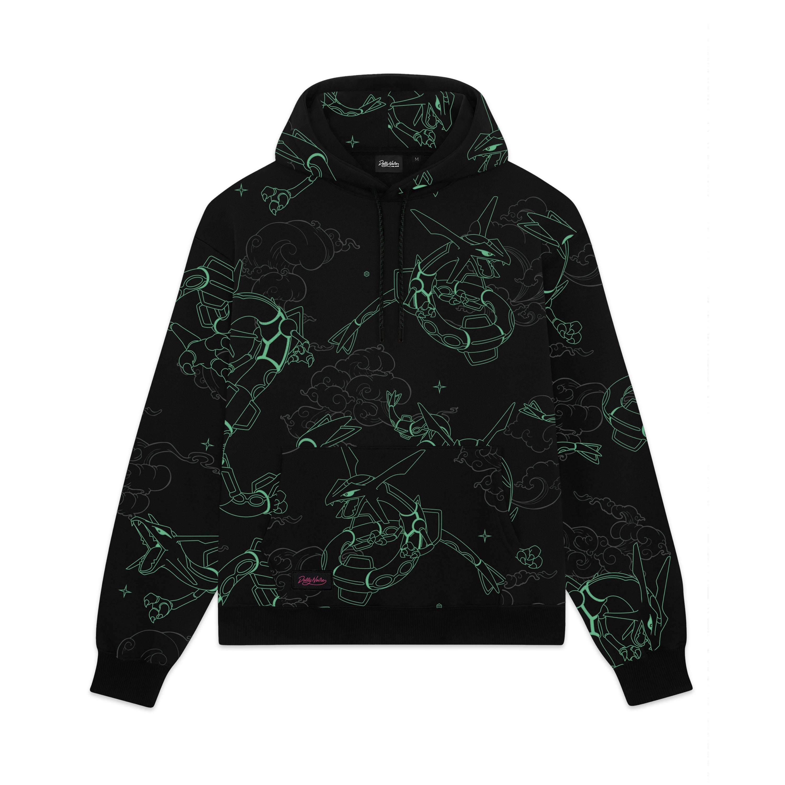 DOLLY NOIRE - HOODIE RAYQUAZA PATTERN - NERO