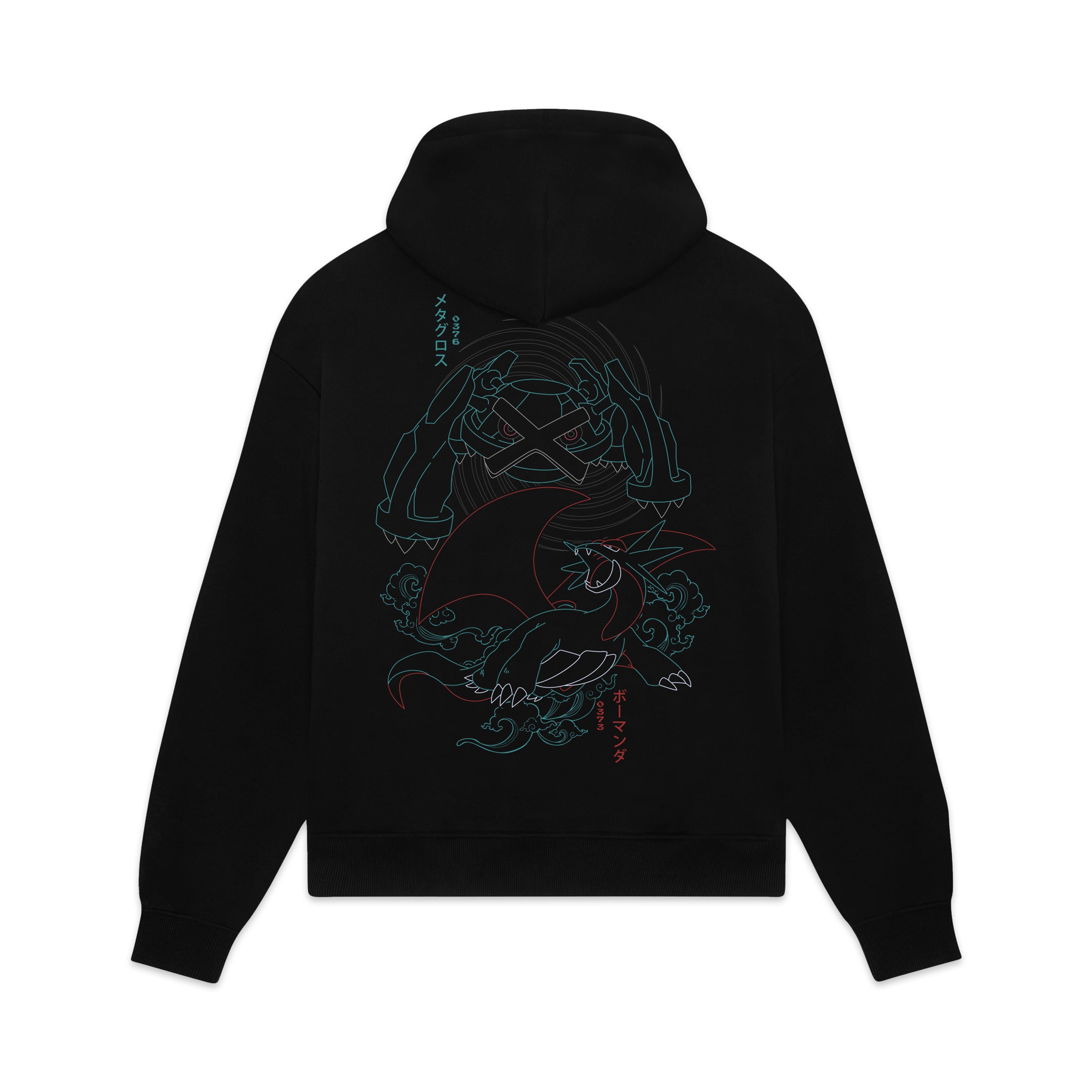 DOLLY NOIRE - HOODIE SALAMENCE & METAGROSS - NERO
