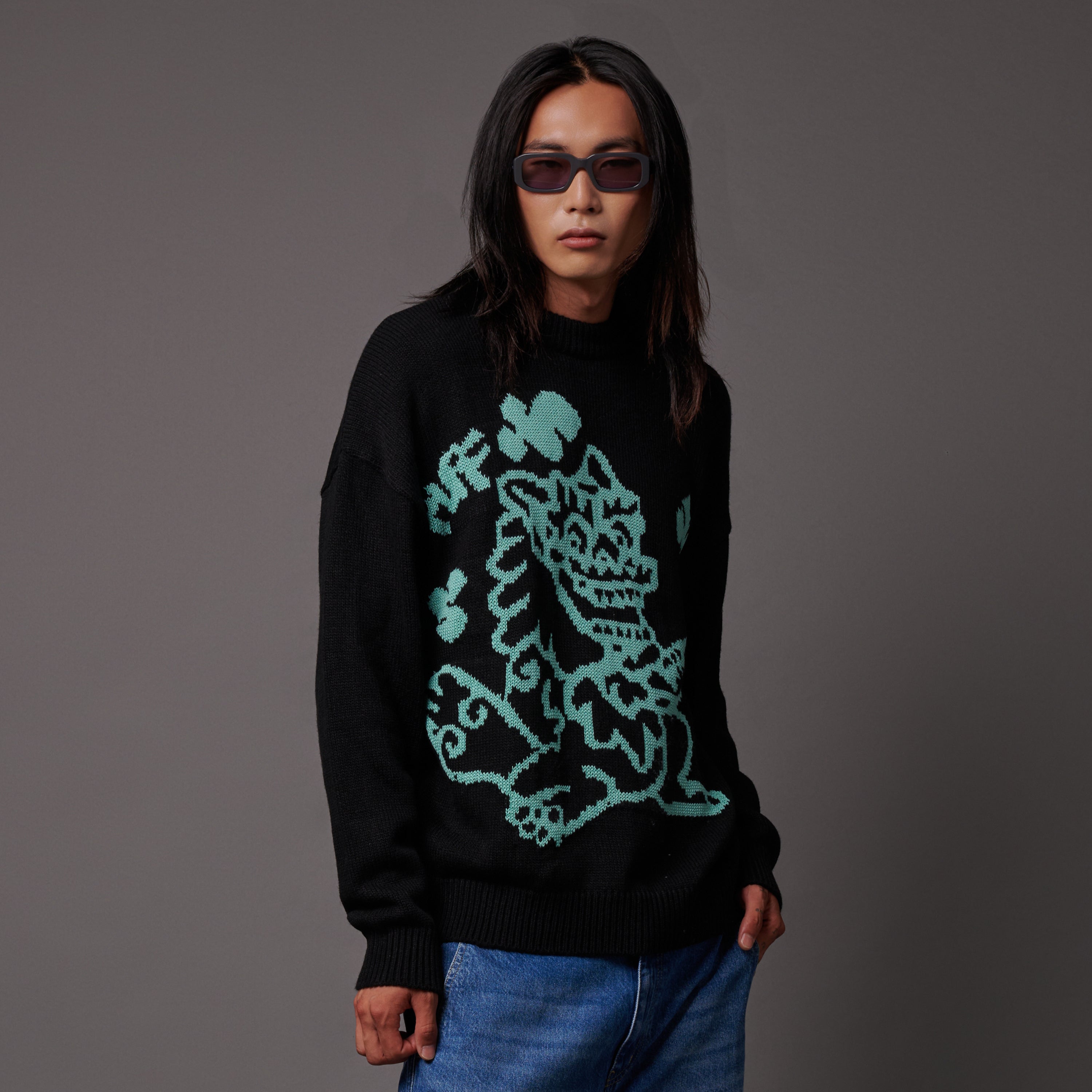 DOLLY NOIRE - SWEATER PUFF DRAGON - NERO