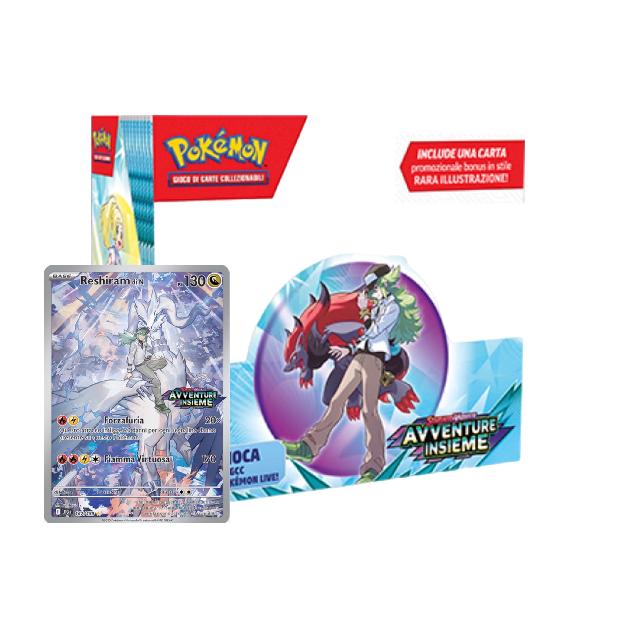 POKEMON - BOOSTER BOX AVVENTURE INSIEME PROMO RESHIRAM ITA