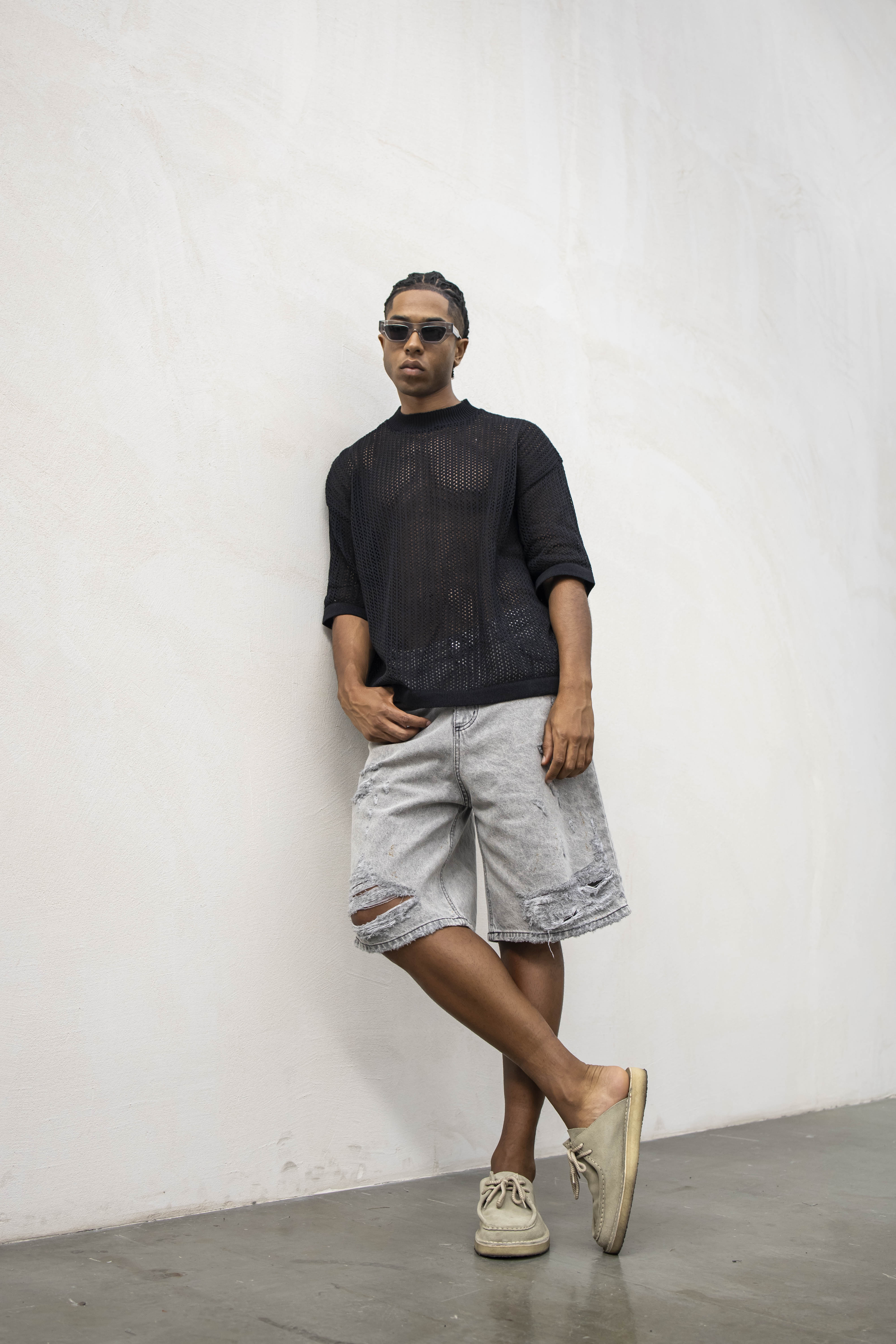 PRESENT - SHORTS MARMO BROKEN - GRIGIO