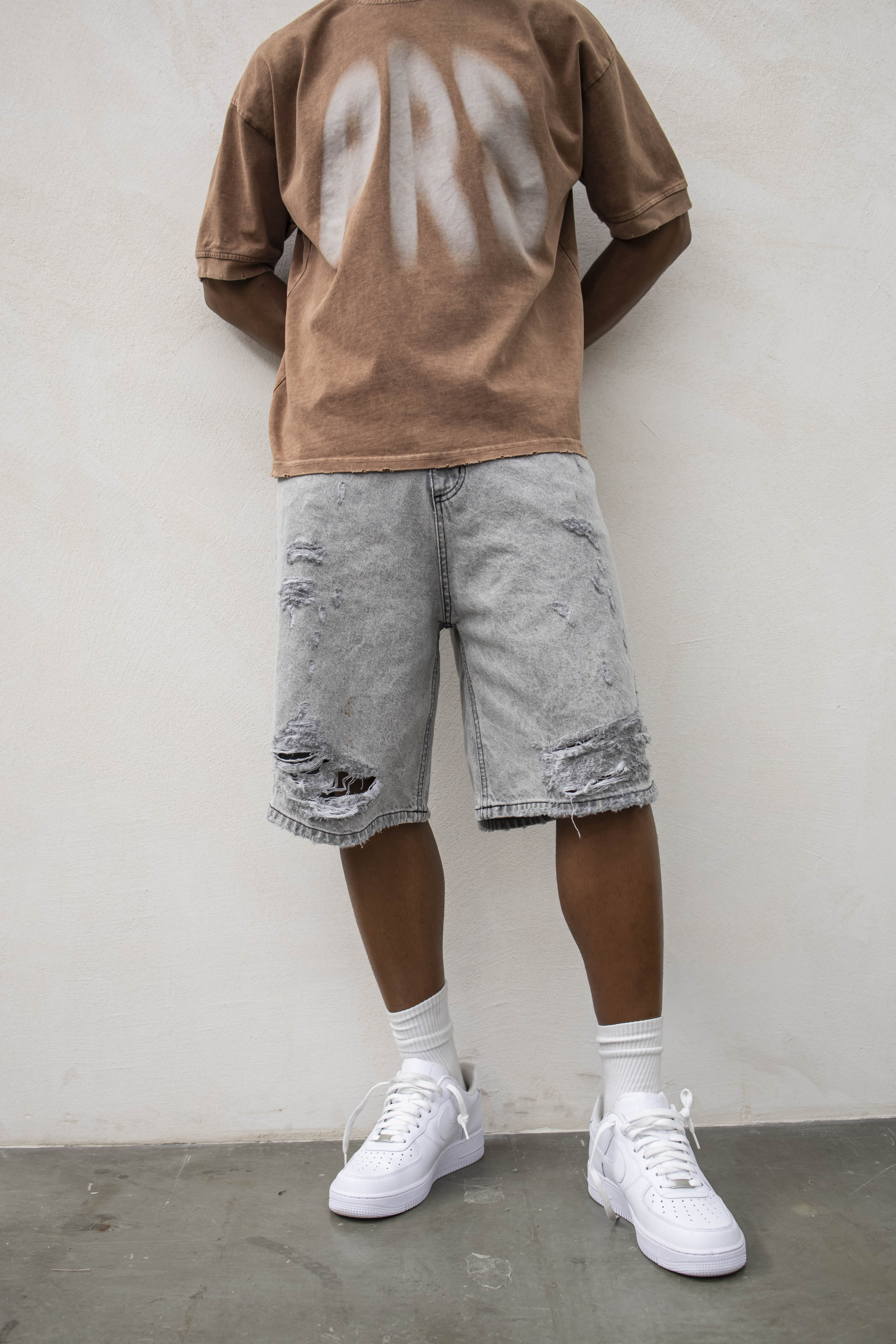 PRESENT - SHORTS MARMO BROKEN - GRIGIO