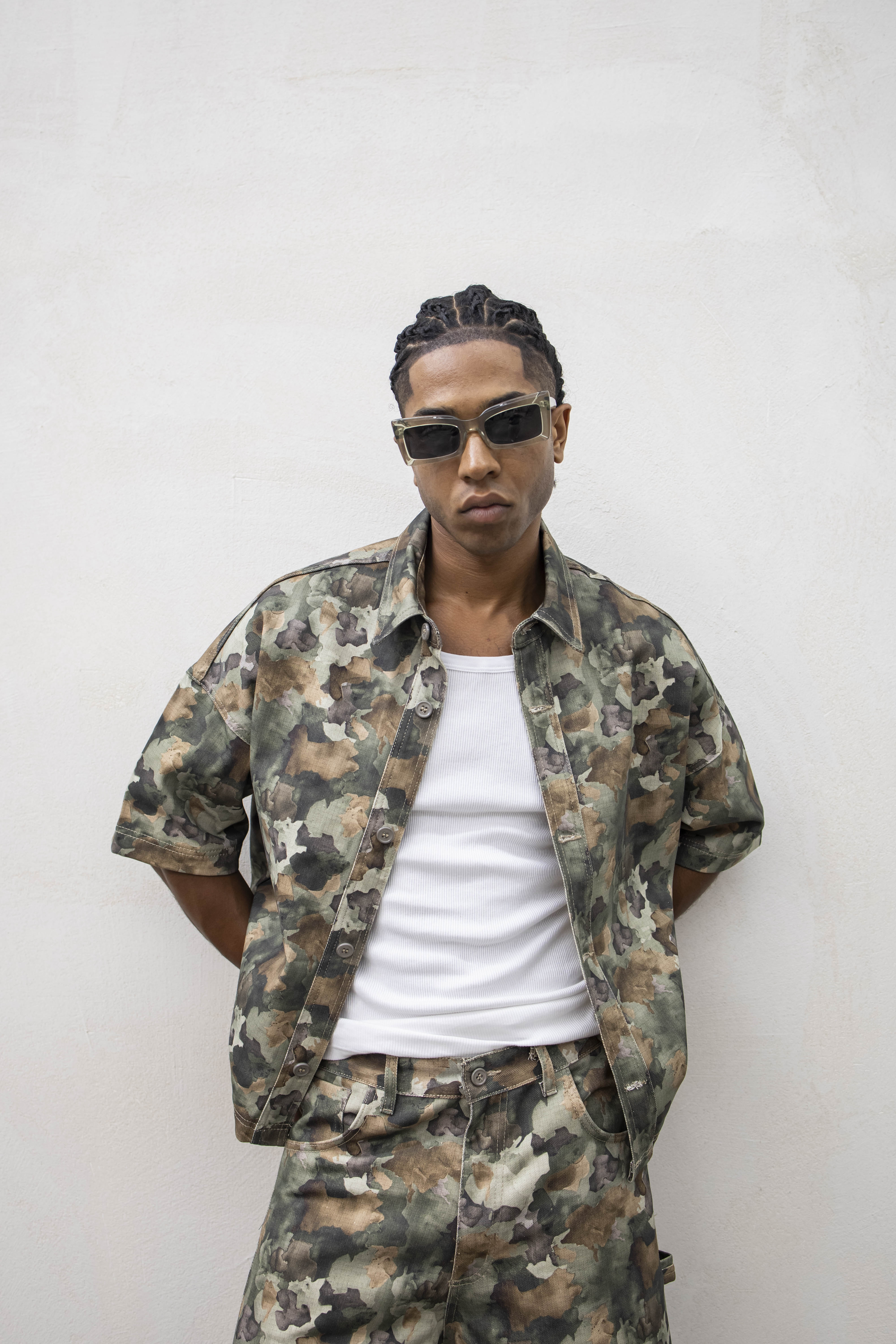 PRESENT - CAMICIA MIMETICA - VERDE