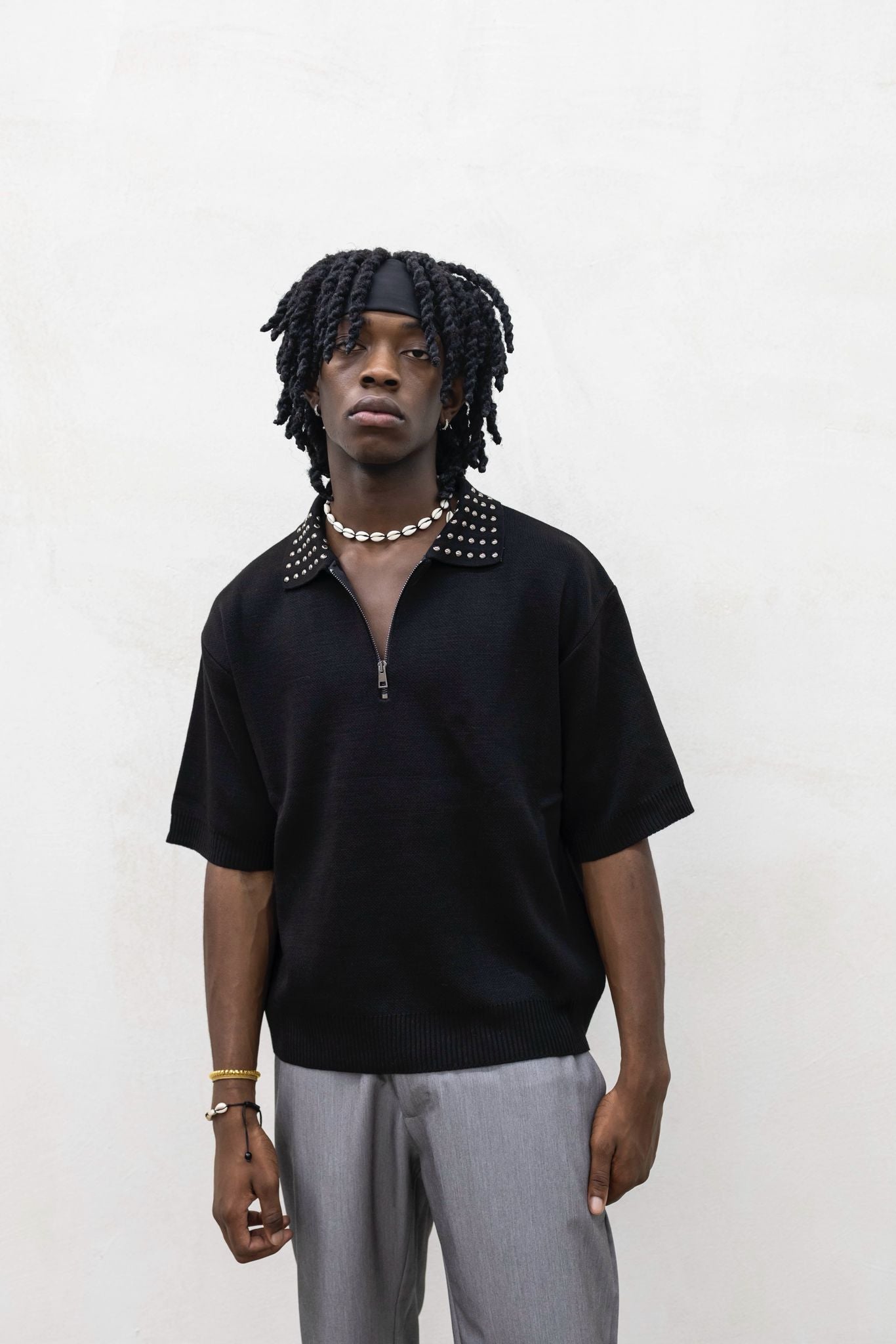 PRESENT - POLO BORCHIE - NERO