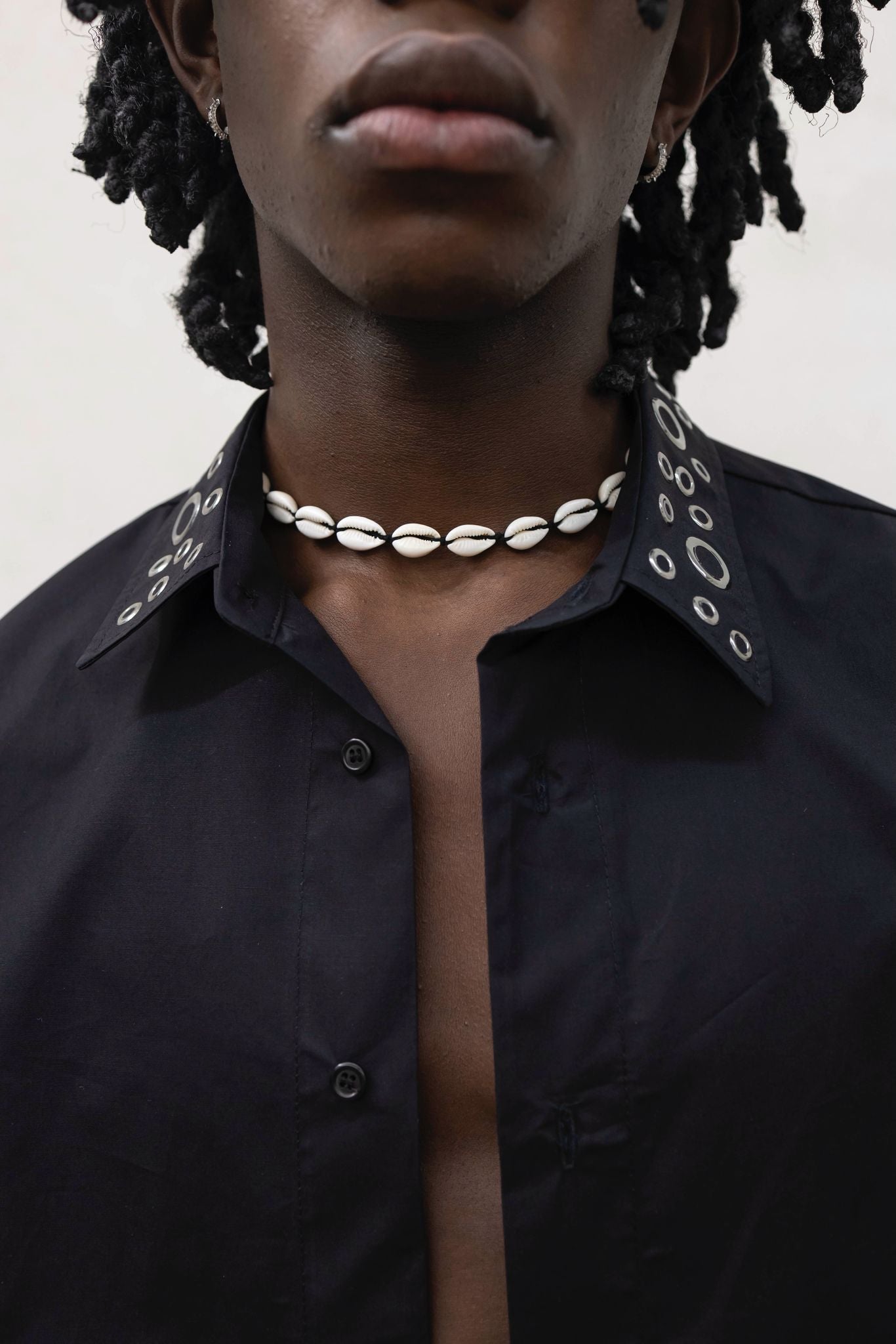 PRESENT - CAMICIA BORCHIE - NERO