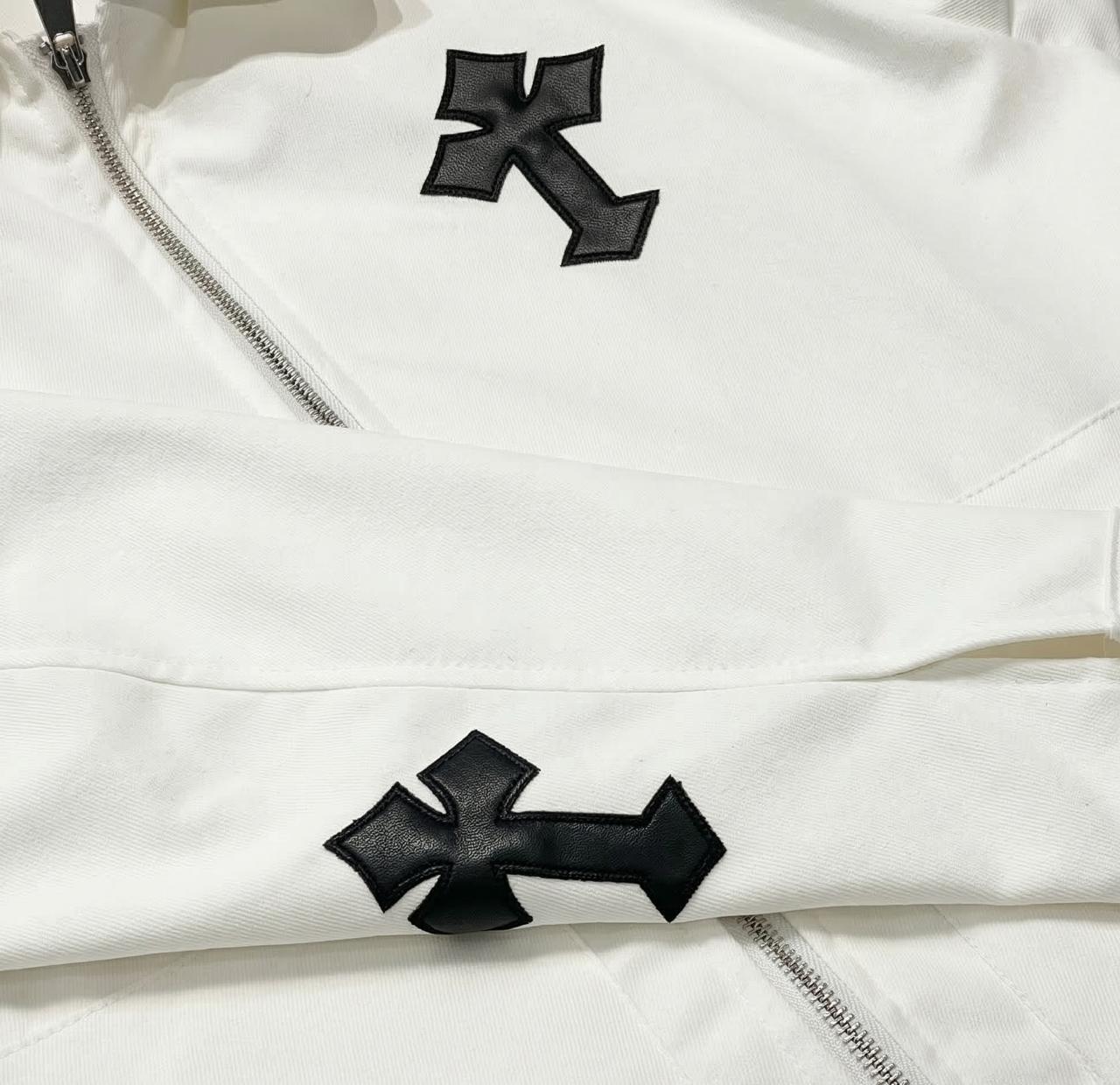 NO BRAND - JKT CROCI - BIANCO