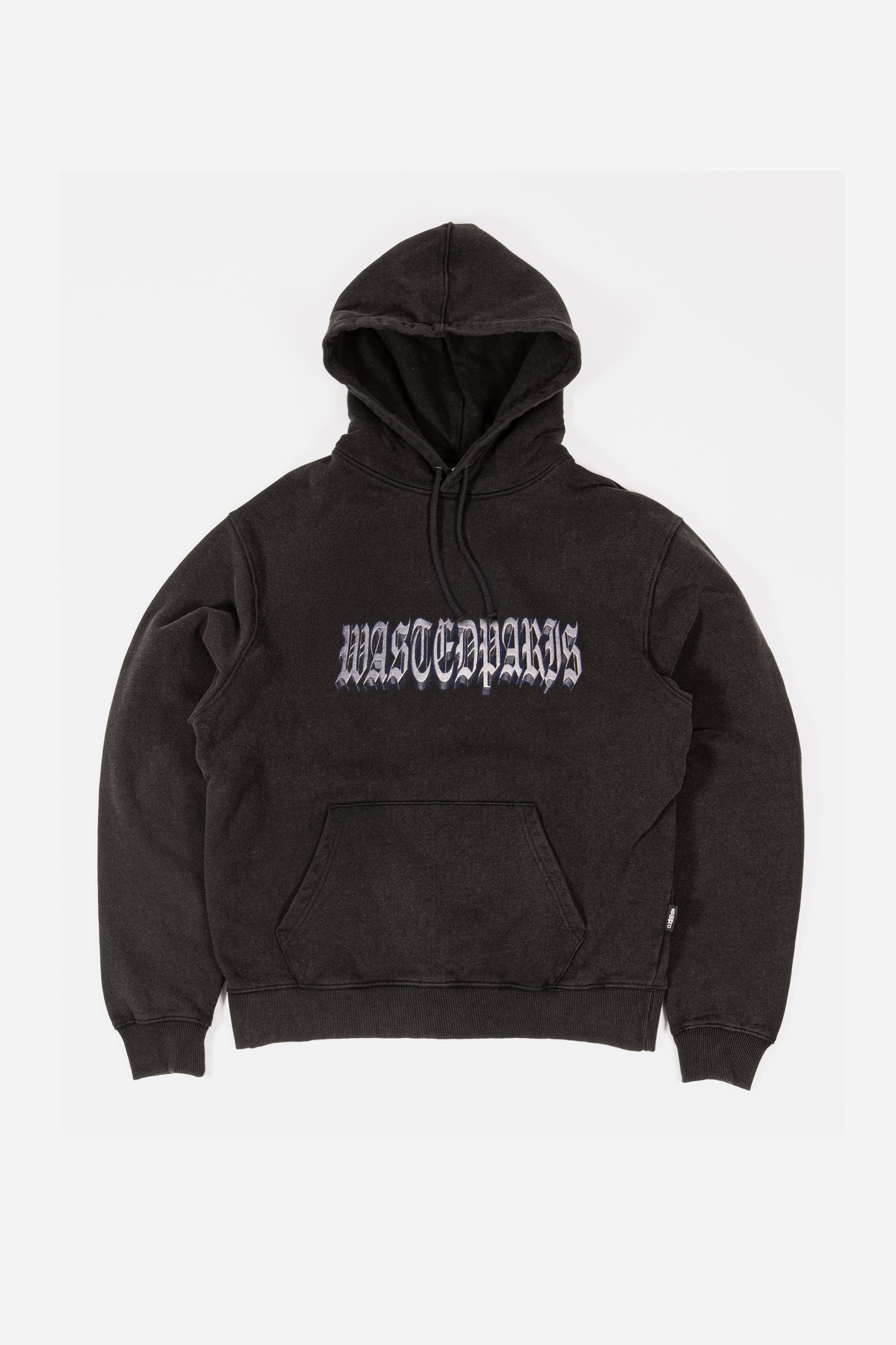 WASTED PARIS - HOODIE RUN FADED - NERO