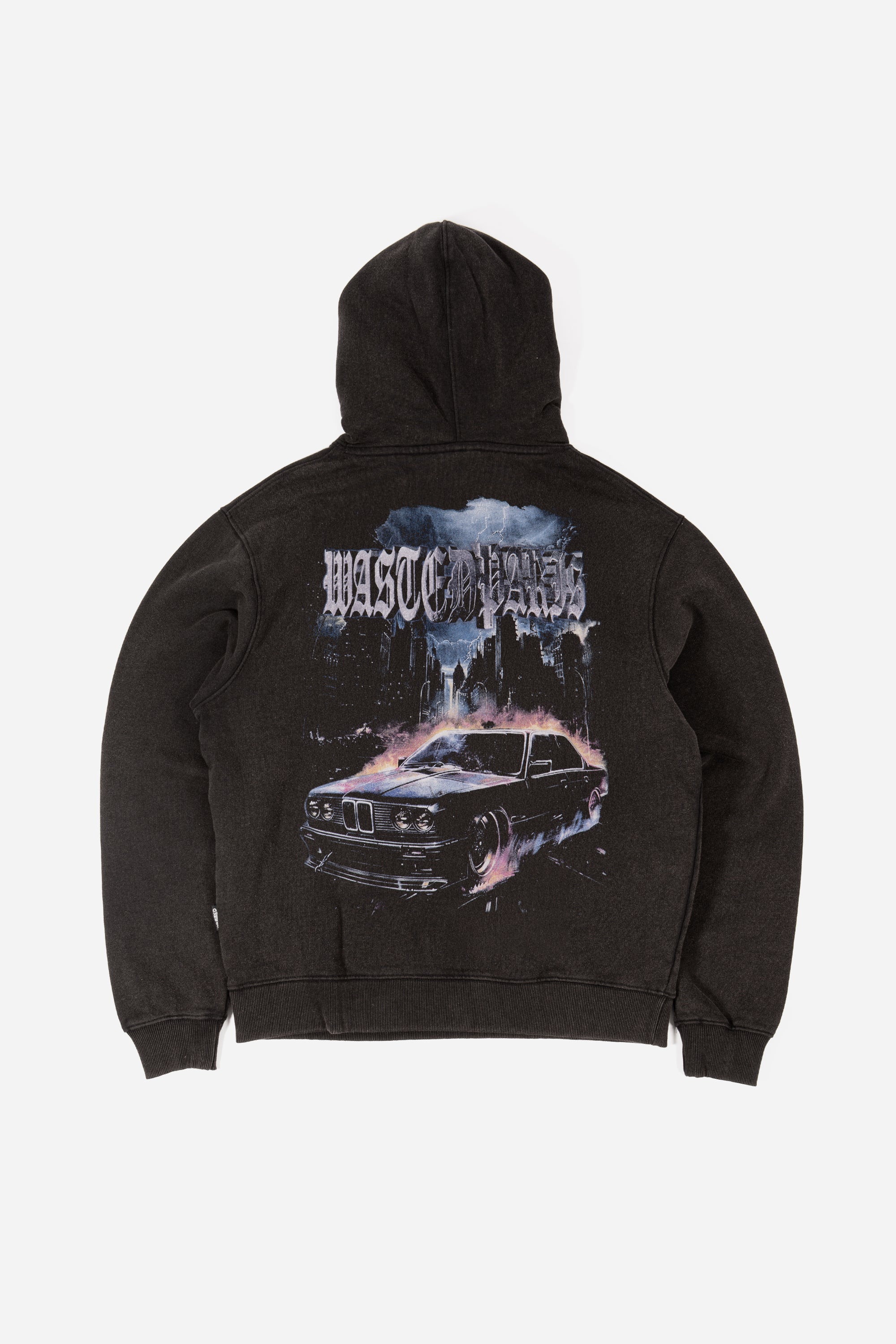 WASTED PARIS - HOODIE RUN FADED - NERO