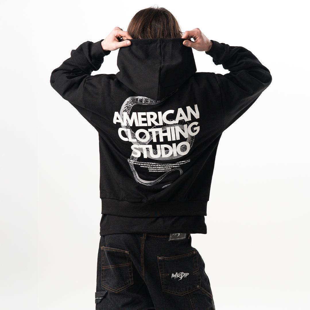 AMERICAN CLOTHING STUDIO - FELPA APOCALYPS - NERO