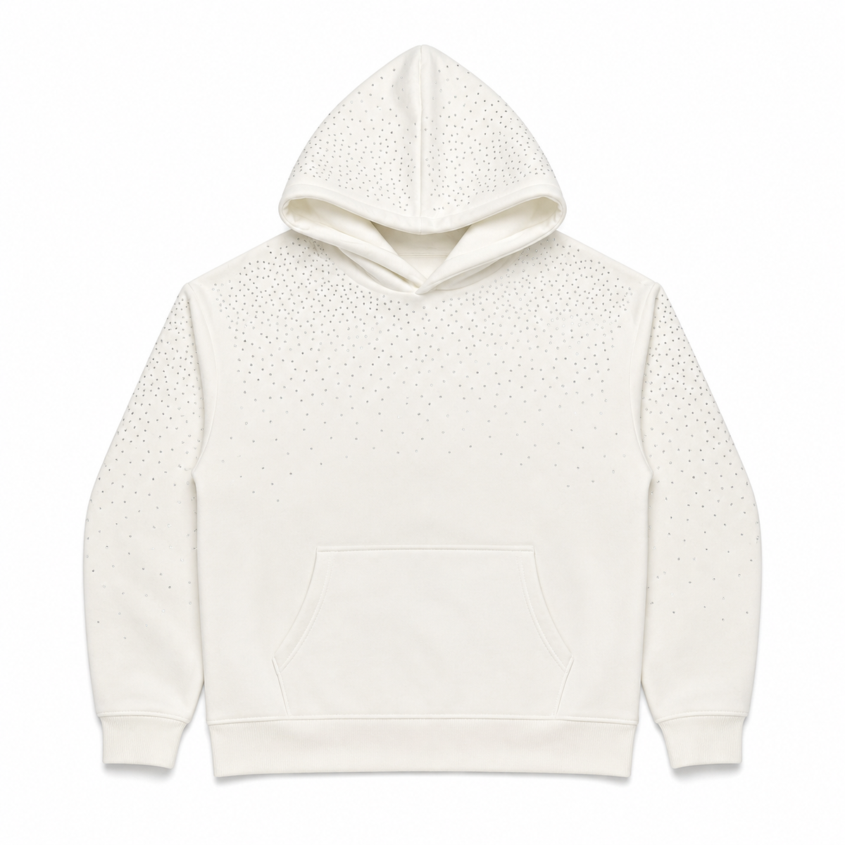 NO BRAND - HOODIE 1777 - BIANCO