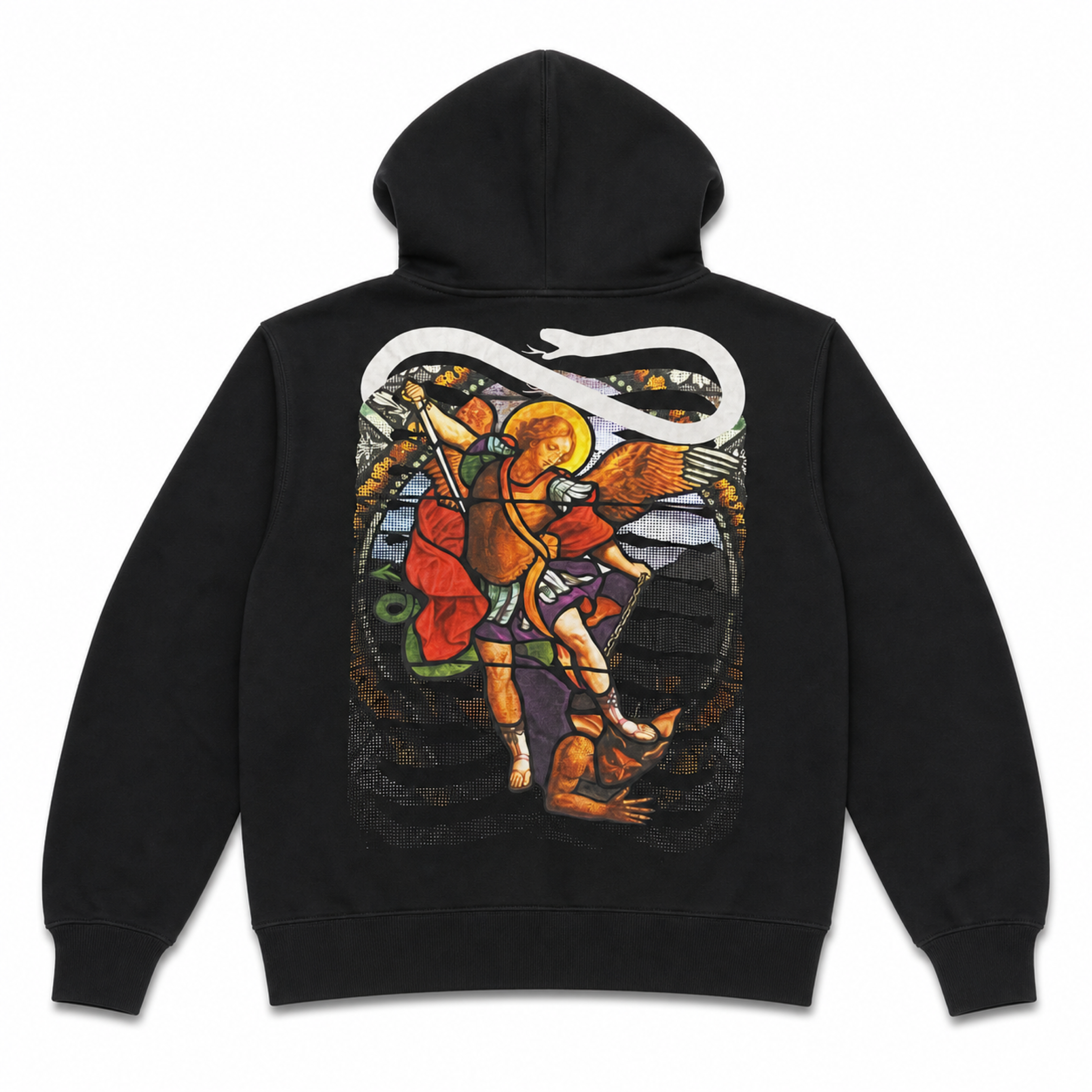 PROPAGANDA - HOODIE RIBS ARCHANGEL - NERO
