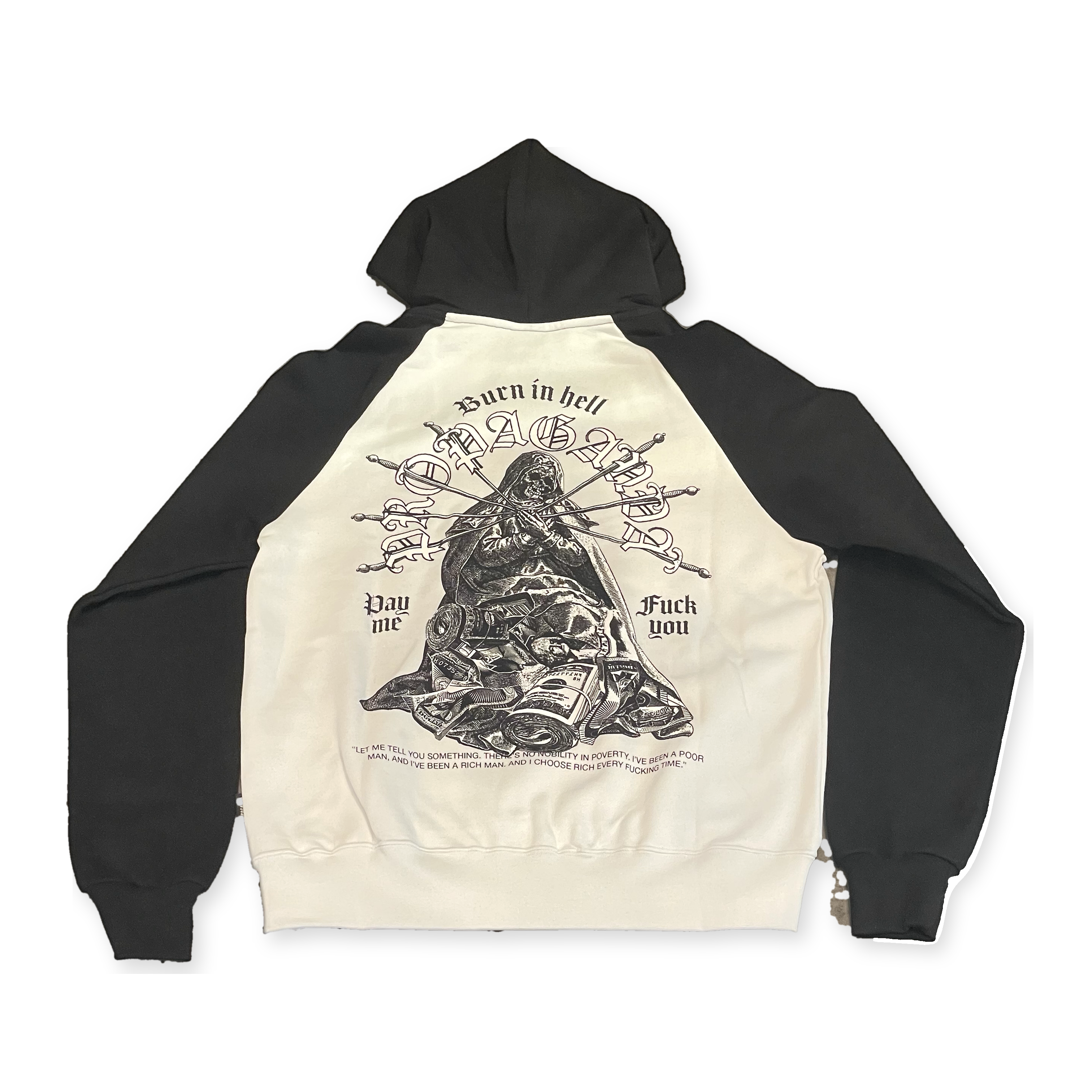 PROPAGANDA - HOODIE BURN - BIANCO