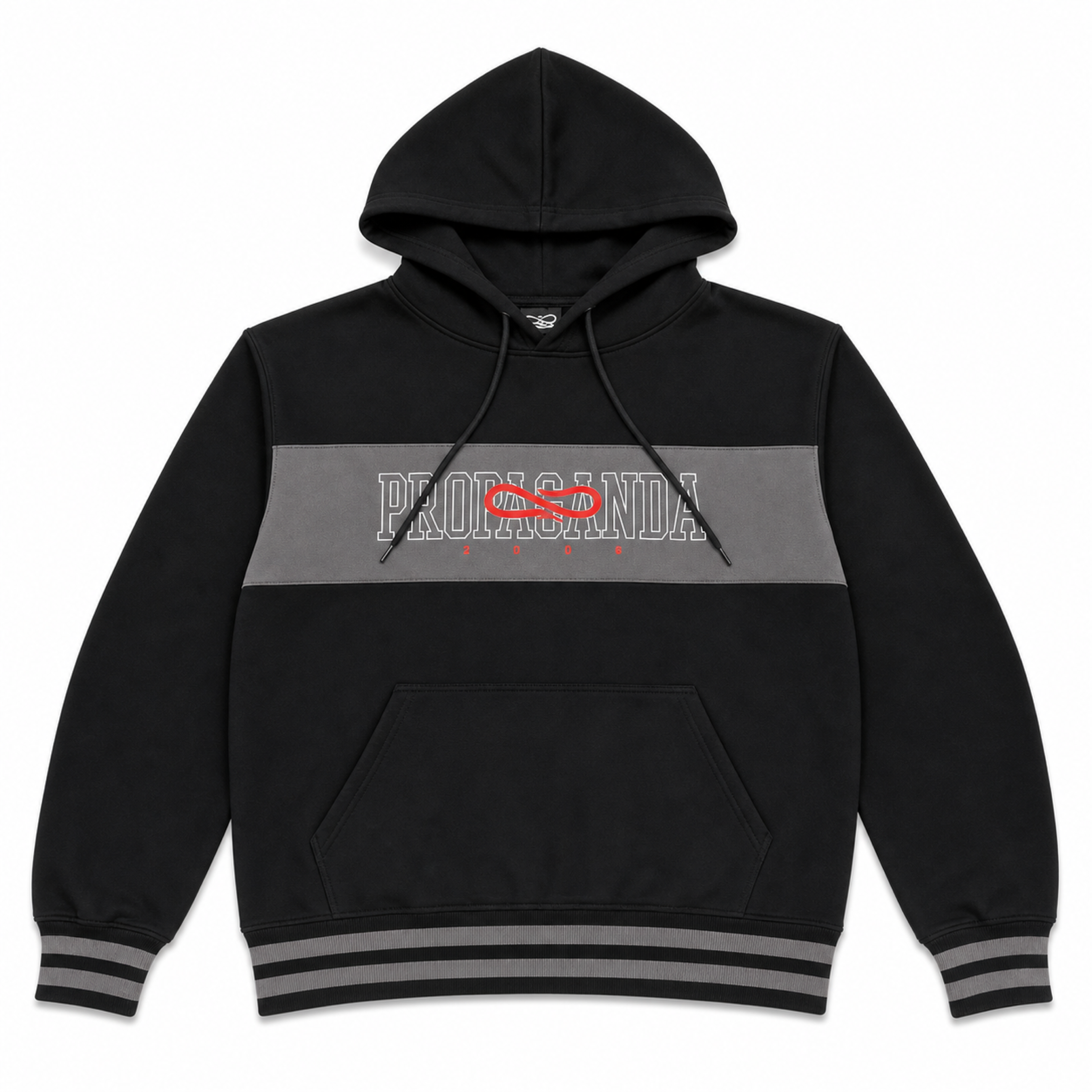 PROPAGANDA - HOODIE COLLEGE - NERO