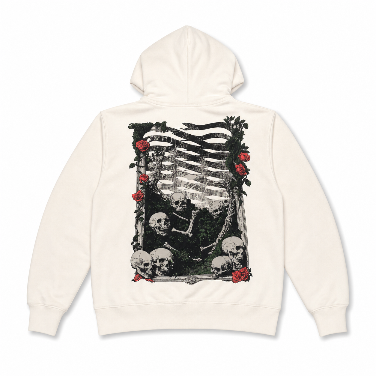 PROPAGANDA - HOODIE RIBS BLOSSOM - BIANCO