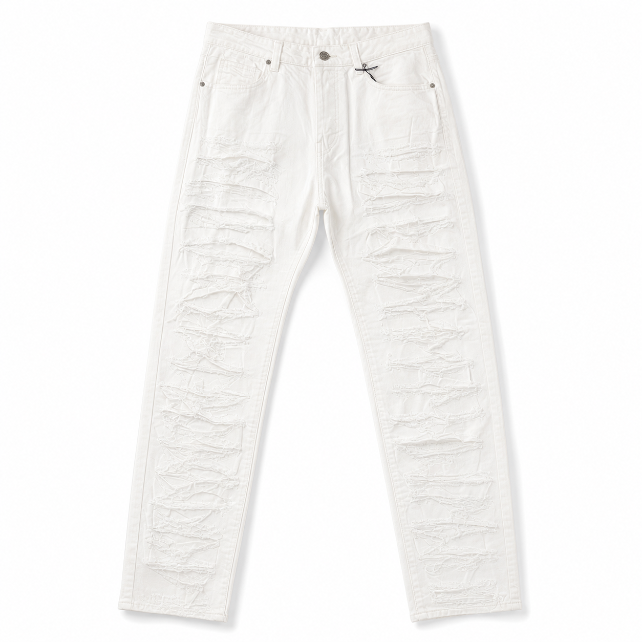 NO BRAND - JEANS DAV1004 - BIANCO