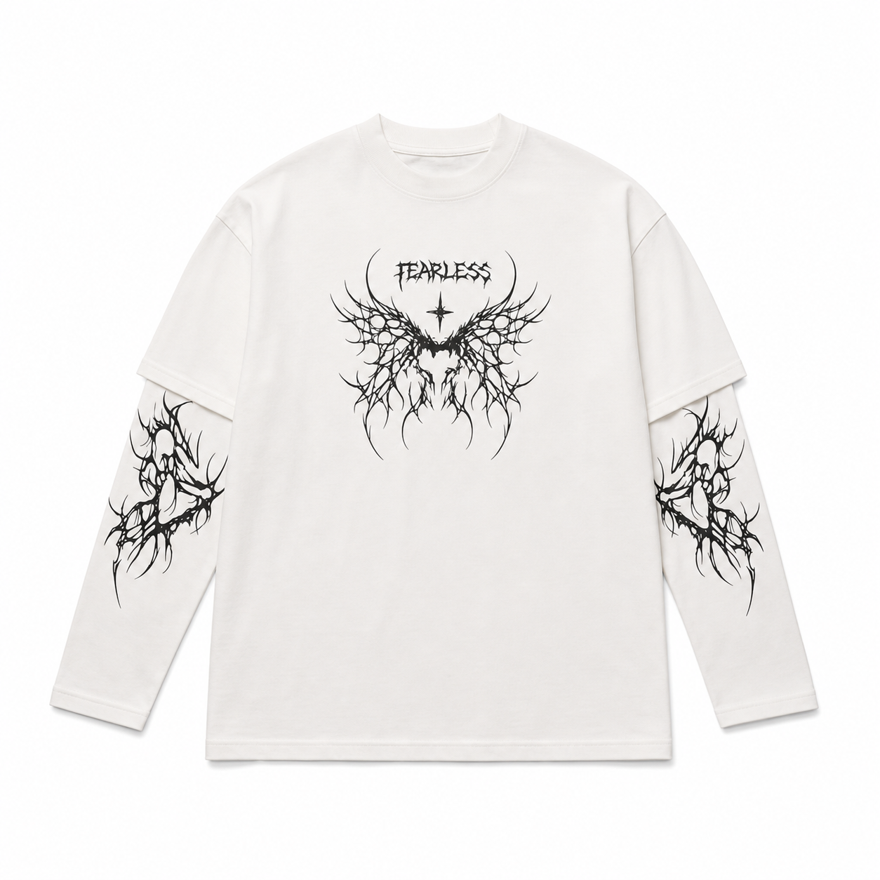 NO BRAND - LONGSLEEVE M293 - BIANCO