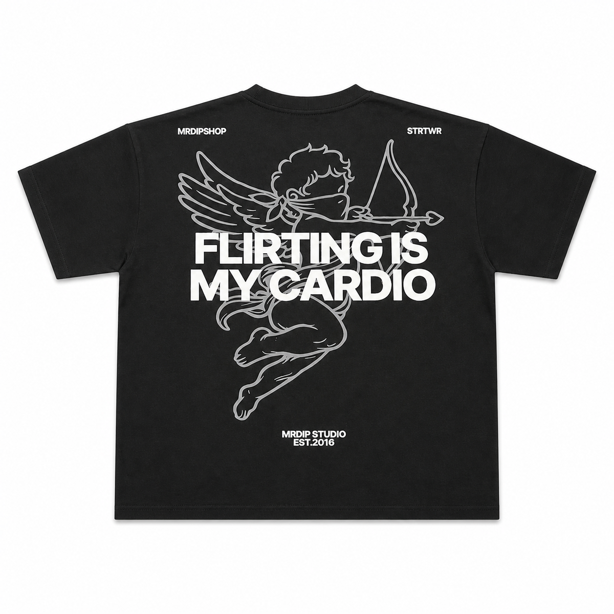 MRDIP - TEE FLIRT - NERO/GRIGIO