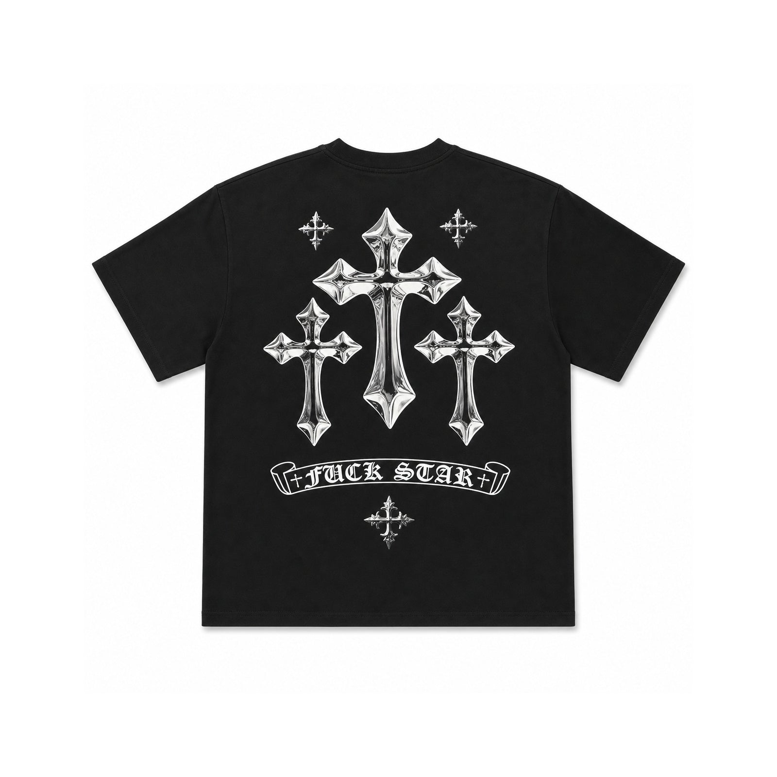 NO BRAND - T-SHIRT 41115 - NERO