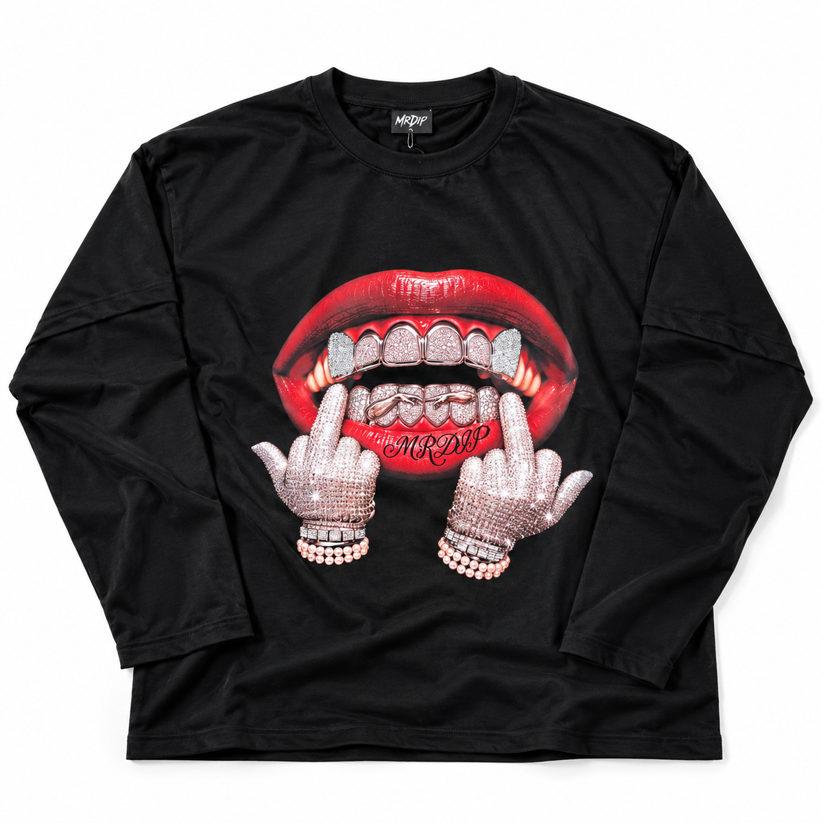 MRDIP - LONGSLEEVE FUCK SMILE - NERO