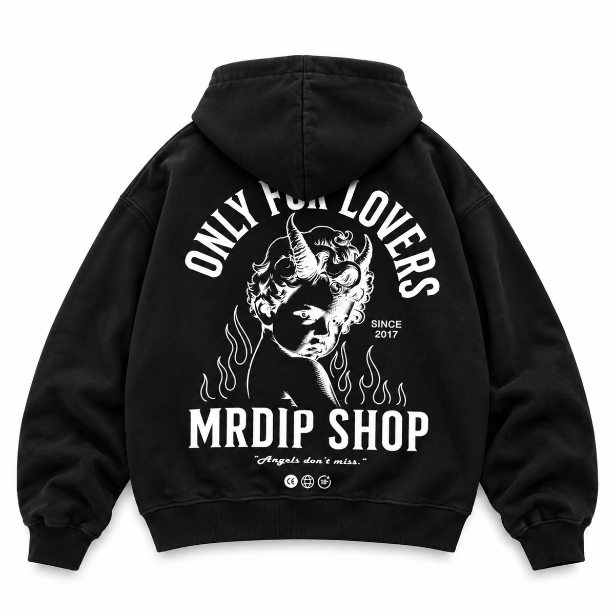 MRDIP - ZIP ONLY FOR LOVERS - NERO/BIANCO