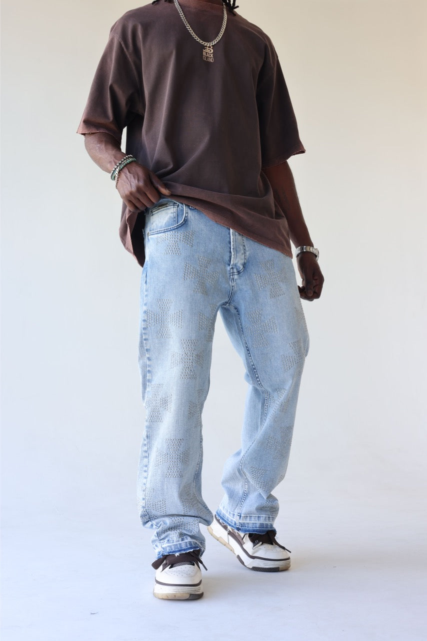 BLACK ISLAND - Jeans Cross Crystal Baggy - JEANS