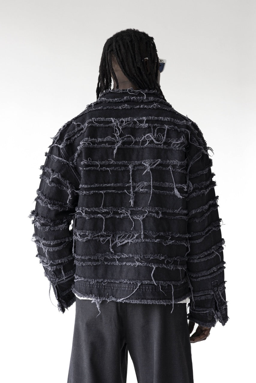 BLACK ISLAND - Jkt Black Distressed Over - NERO