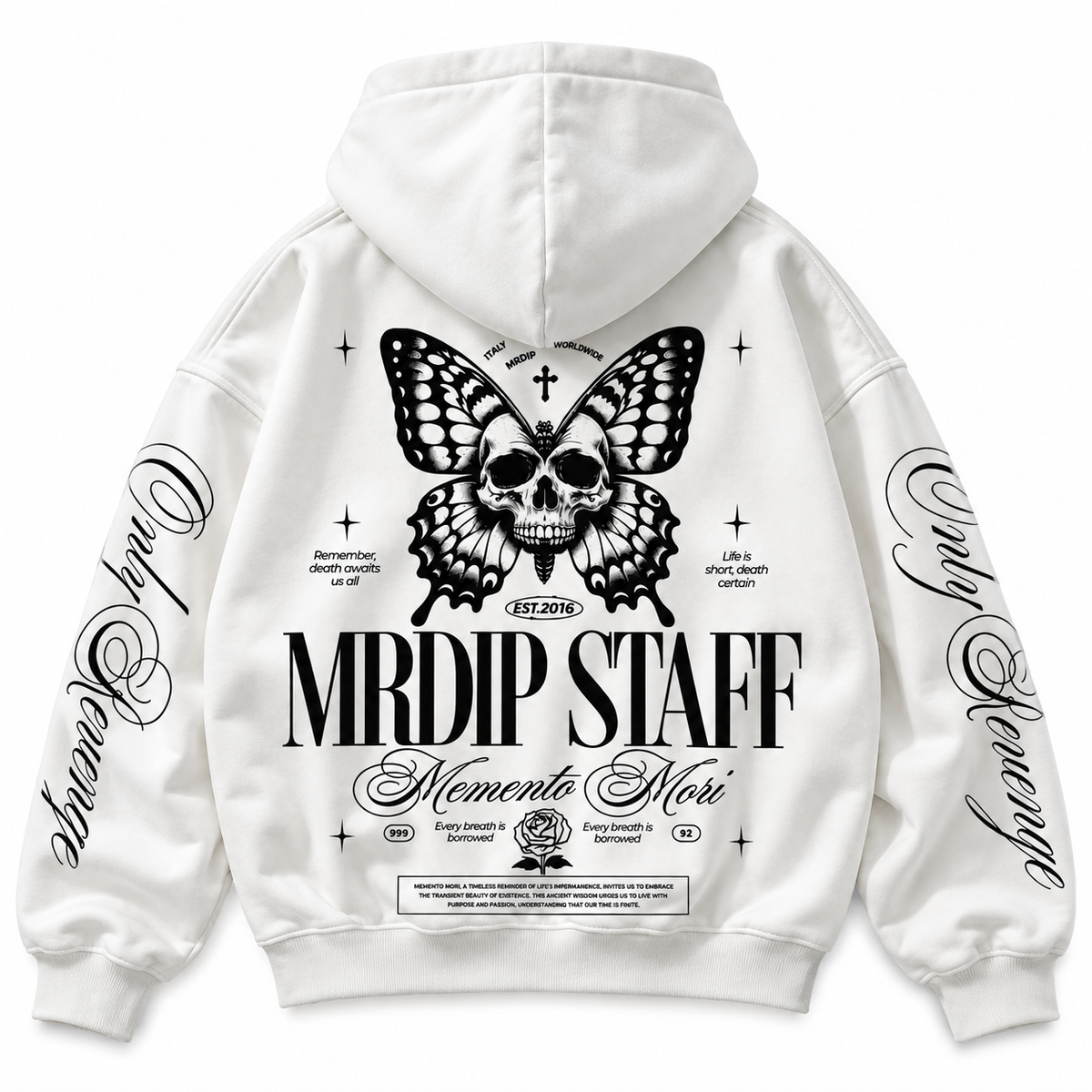 MRDIP - HOODIE STAFF - BIANCO