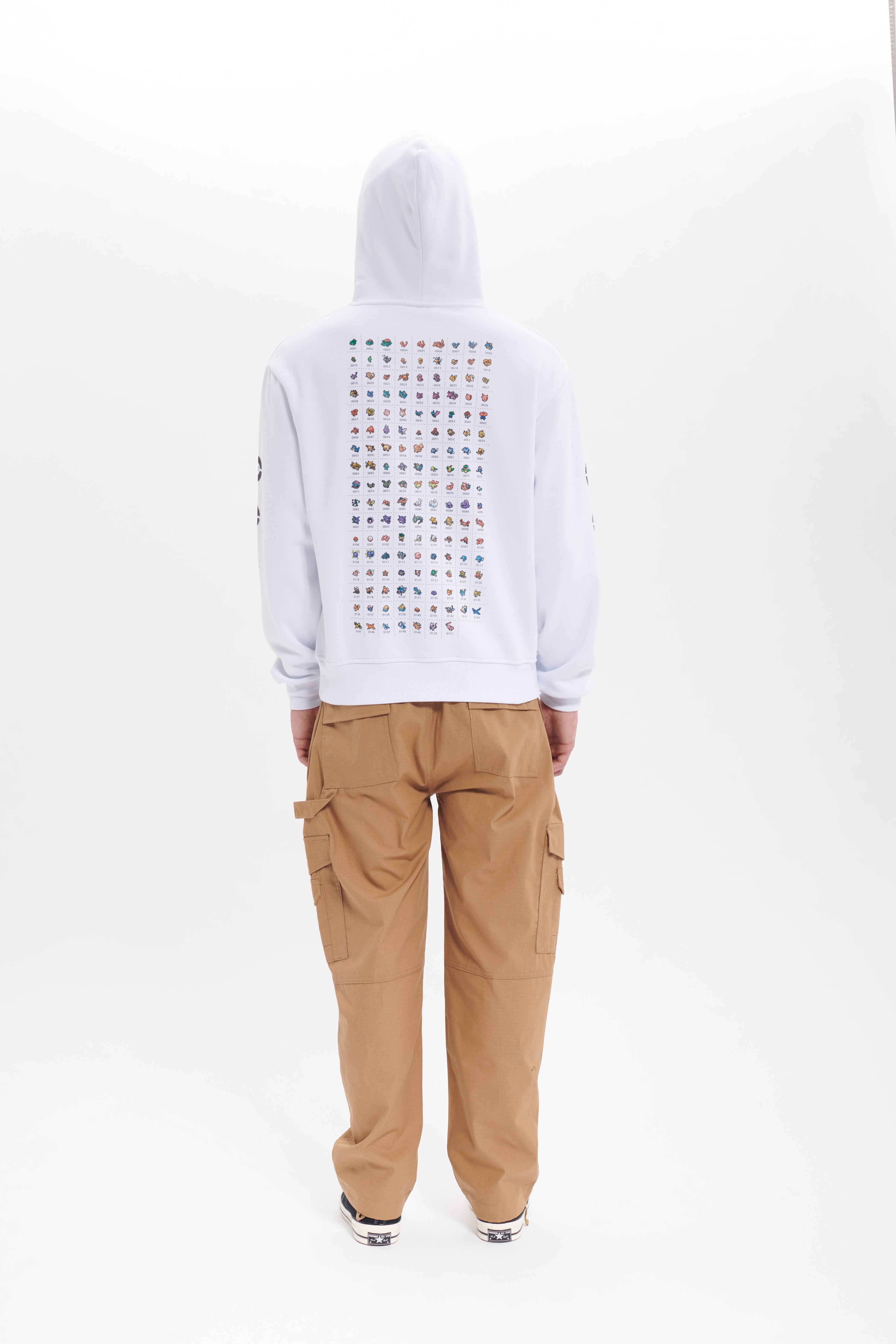 DOLLY NOIRE - HOODIE POKEDEX - BIANCO