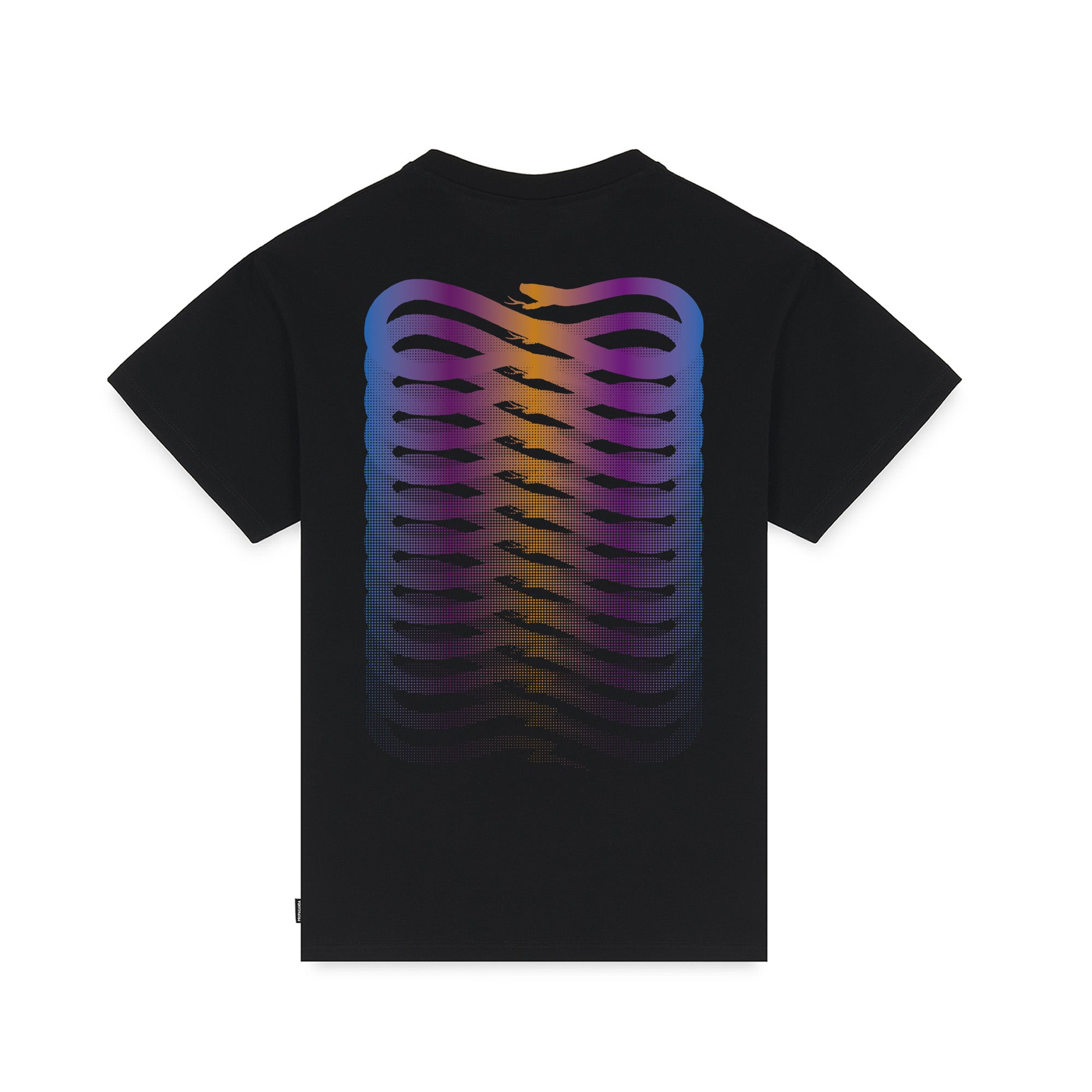 PROPAGANDA - T-SHIRT RIBS GRADIENT - NERO