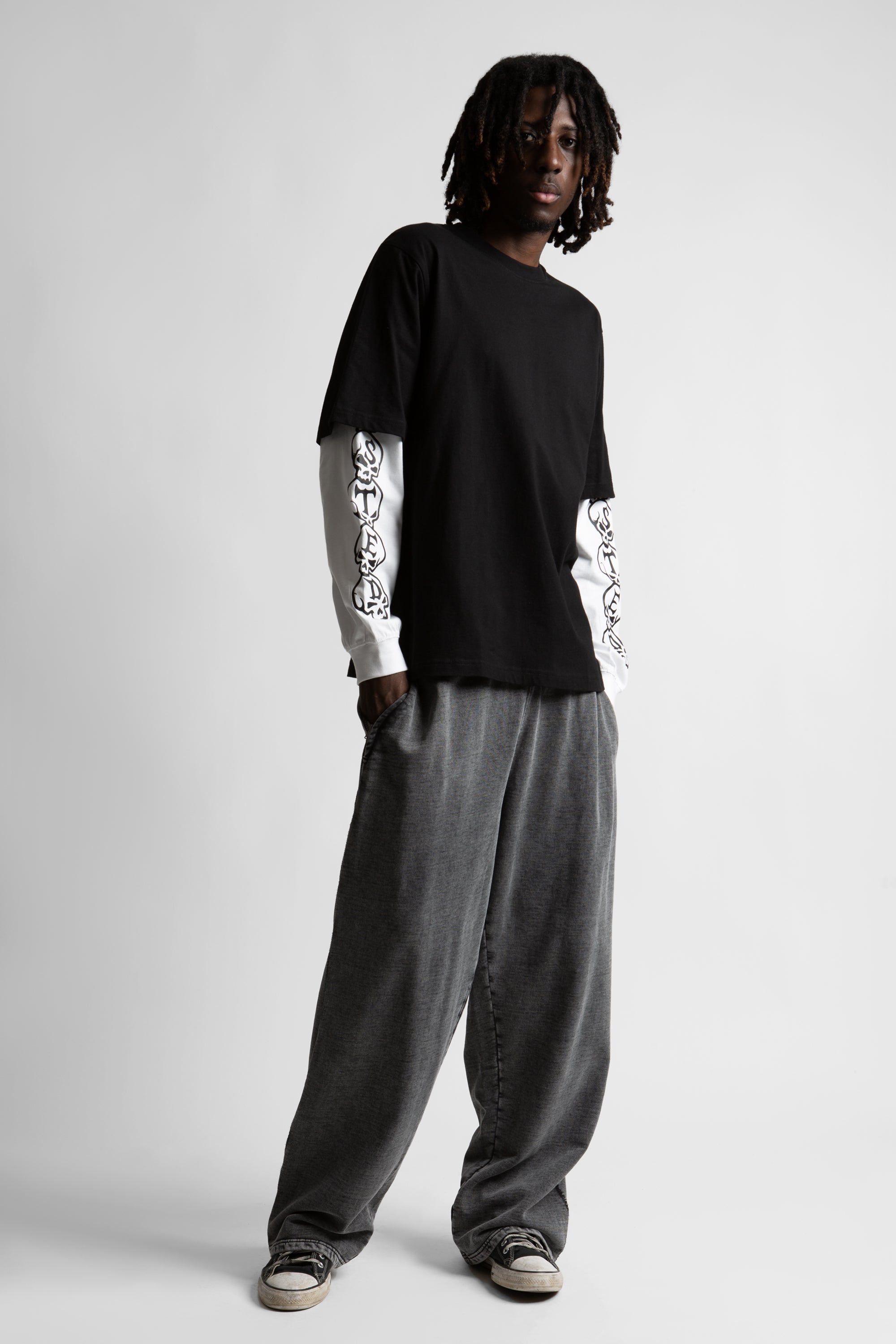 WASTED PARIS - TUTA KINGDOM CURVE FADED - NERO